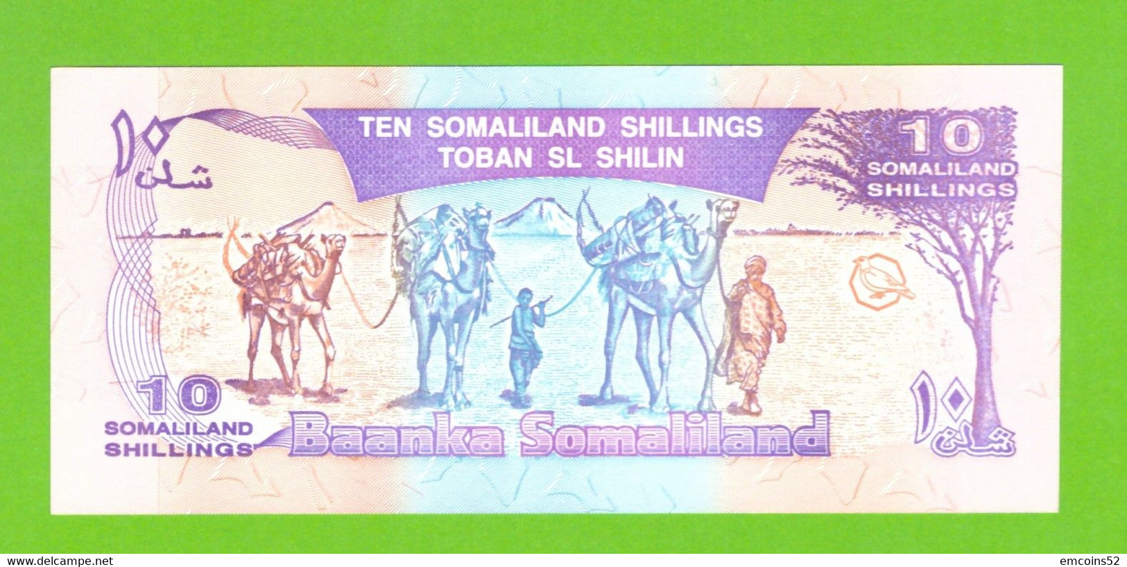 SOMALILAND 10 SHILLINGS 1994  P-2a  UNC - Somalia