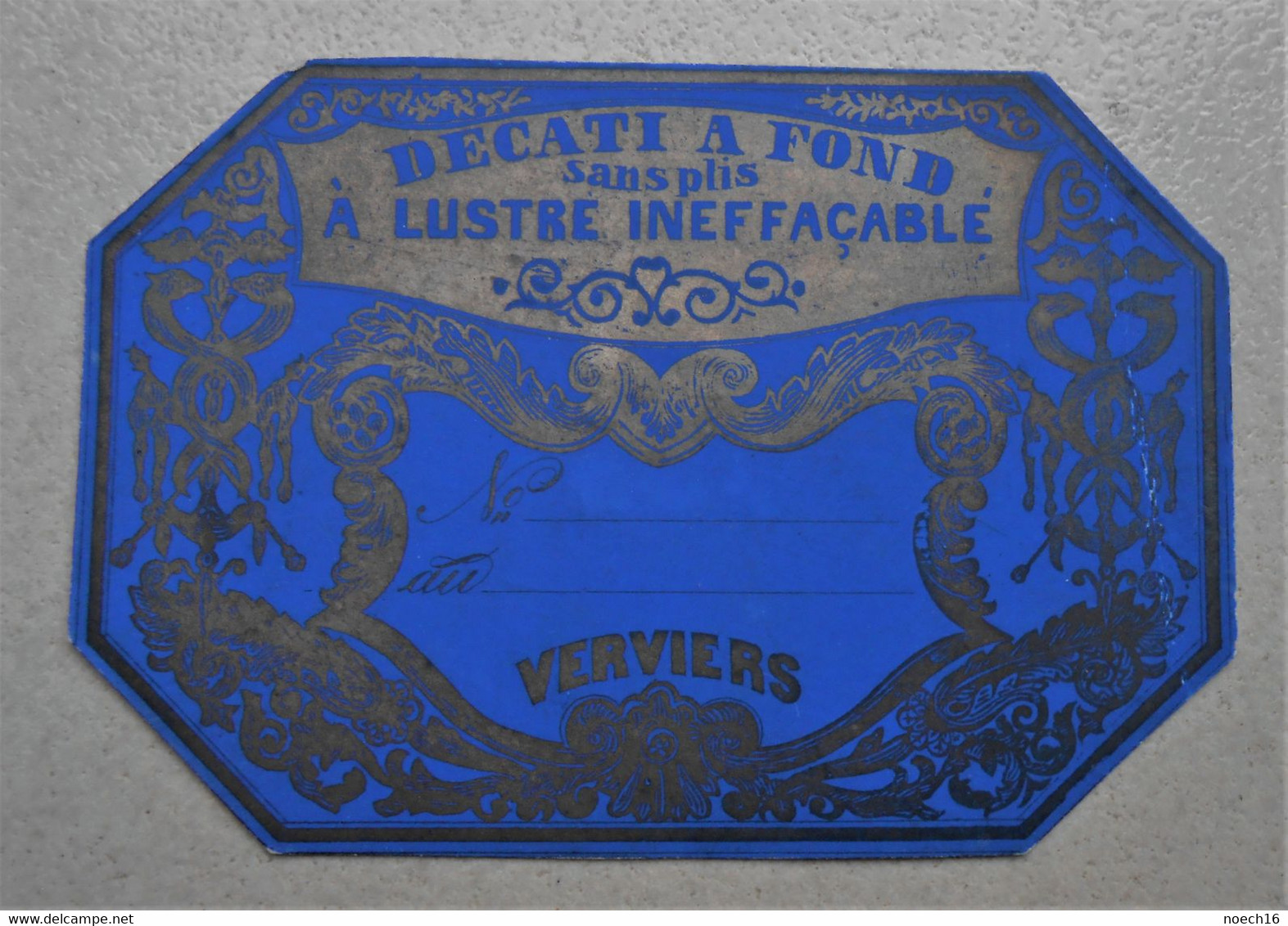 Carte De Visite, Verviers, Decati à Fond Sans Plis à Lustre Ineffaçable - Visitenkarten