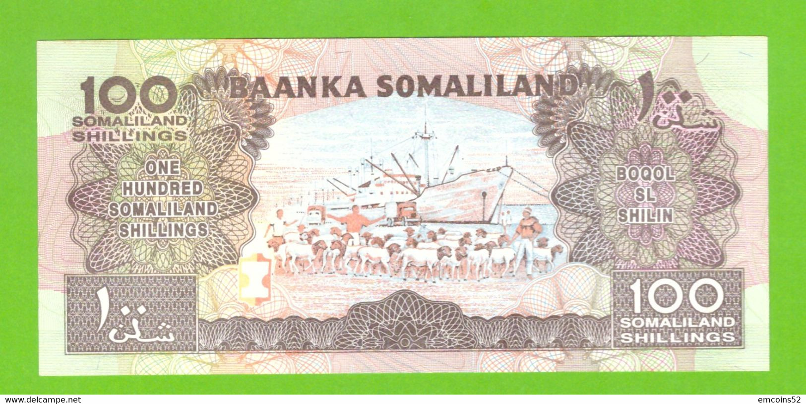 SOMALILAND 100 SHILLINGS 2002  P-5d  UNC - Somalia