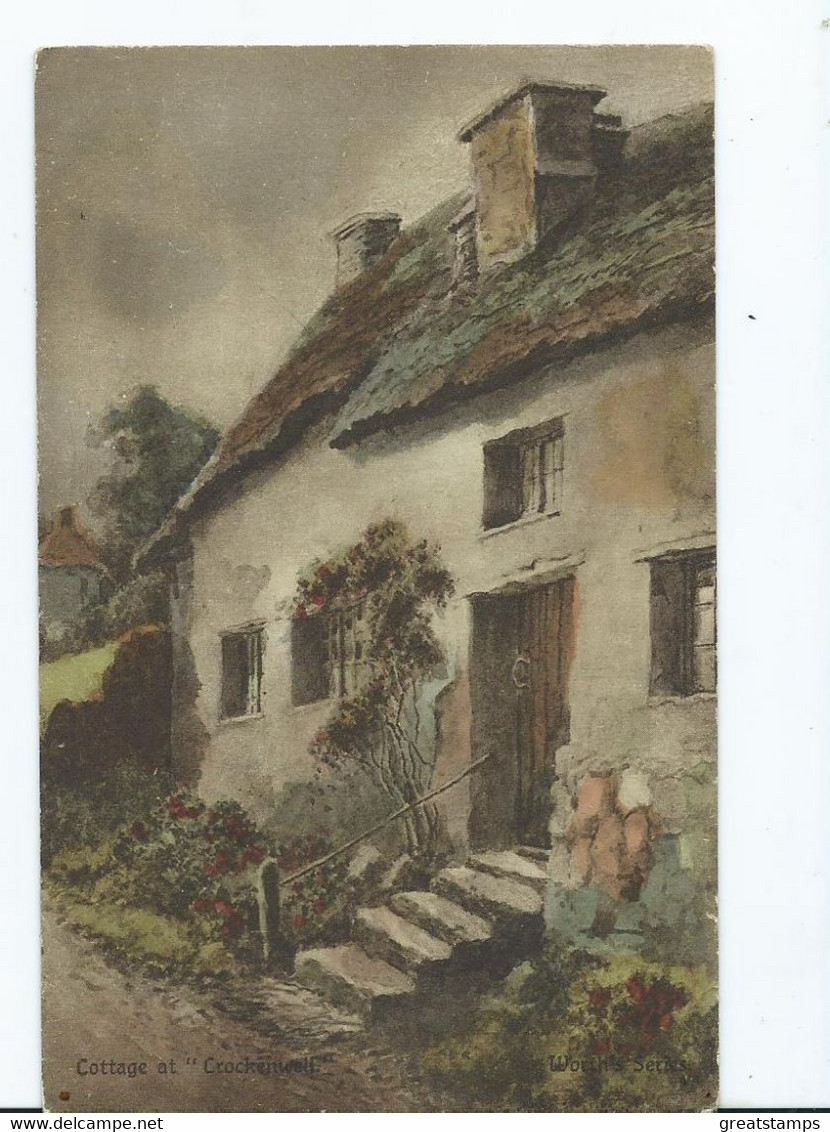 Devon Postcard Cottage At Crokenwell Near Exeter Published Worth's Series Unused Scarce - Exeter