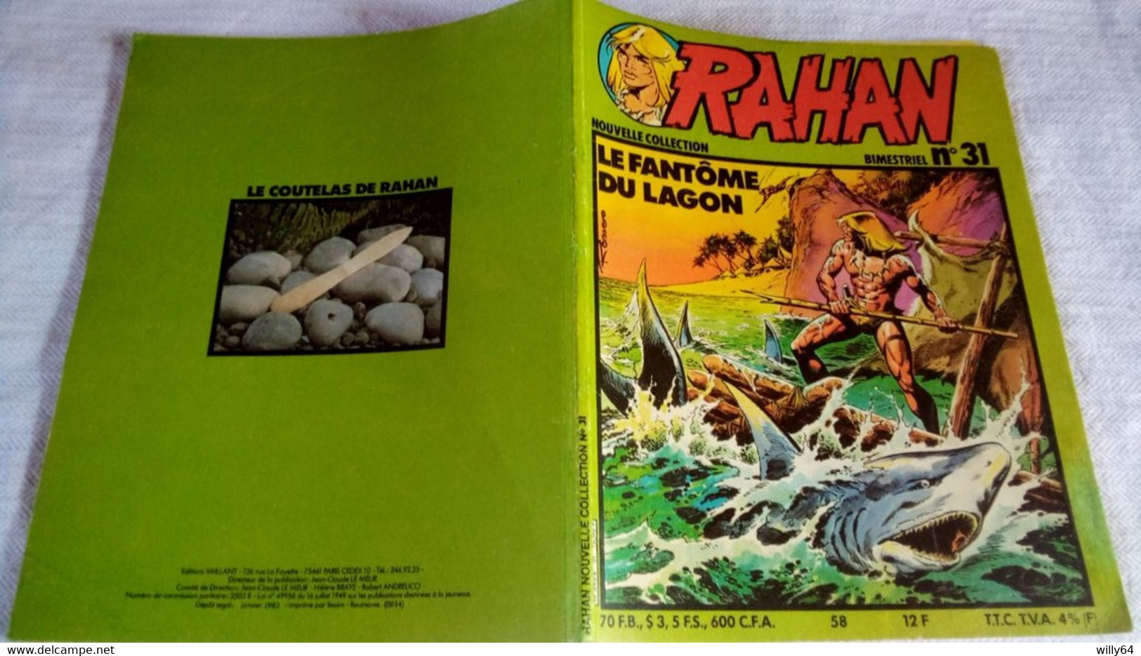 RAHAN  N°31  Le Fantome Du Lagon EO 1983  SOUPLE EDITIONS: VAILLANT - Rahan