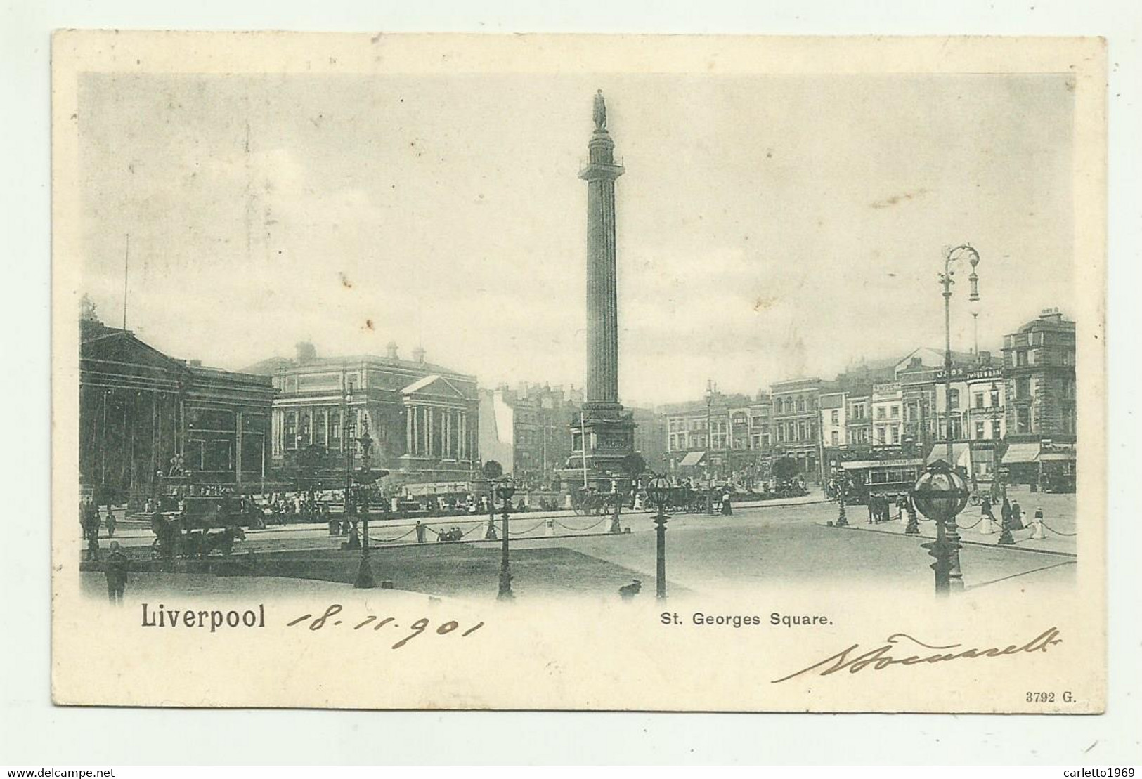 LIVERPOOL - ST. GEORGES SQUARE 1901  VIAGGIATA FP - Liverpool