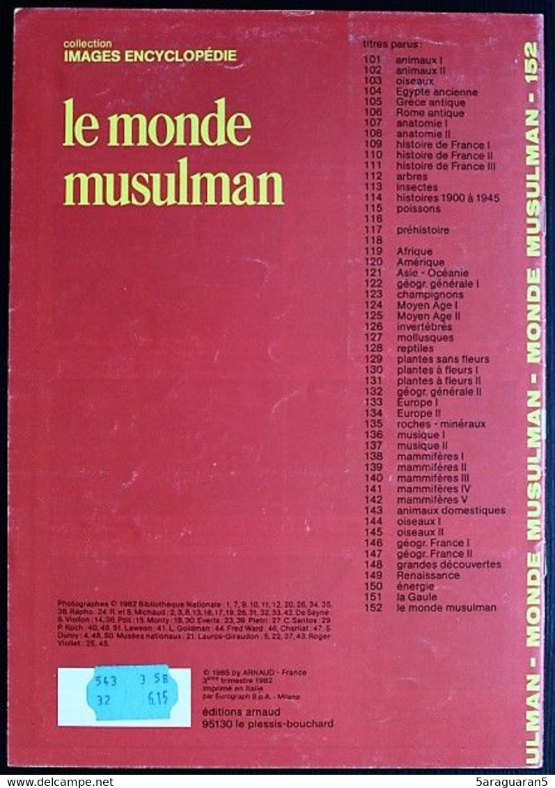 Documentation Scolaire Arnaud - 152 - Le Monde Musulman - Edition 1985 - Learning Cards