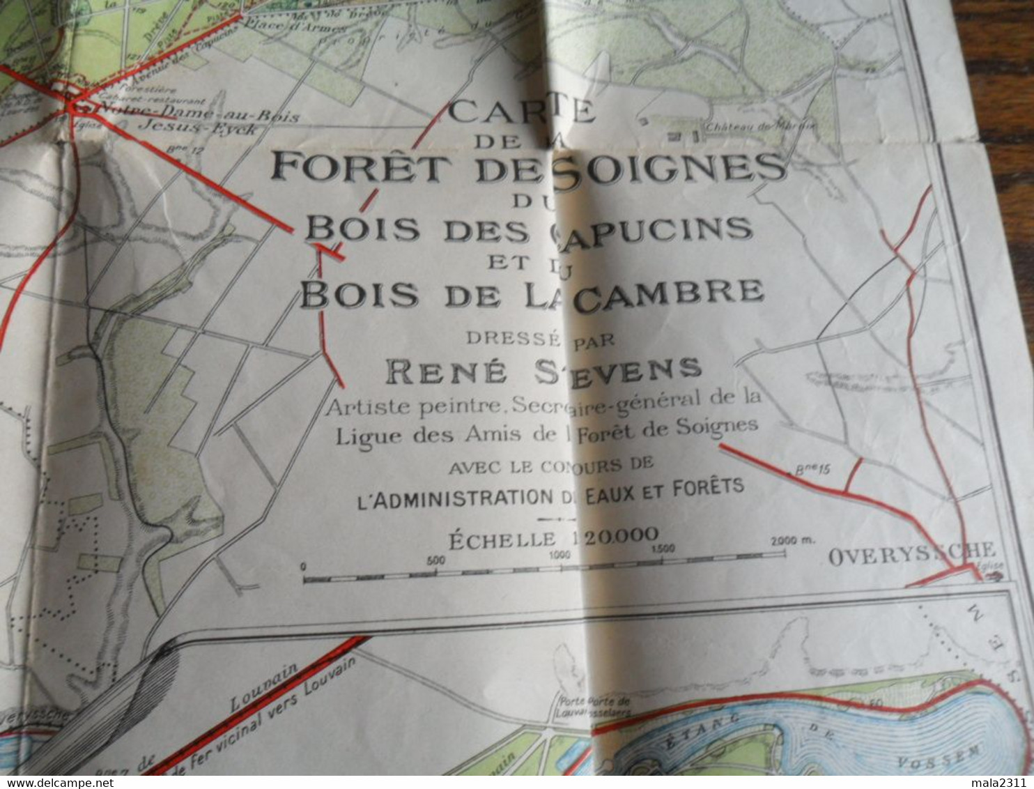 ANCIENNE CARTE DE LA FORÊT DE SOIGNES 1938 / LIGUE DES AMIS DE LA FORÊT DE SOIGNES - Europe