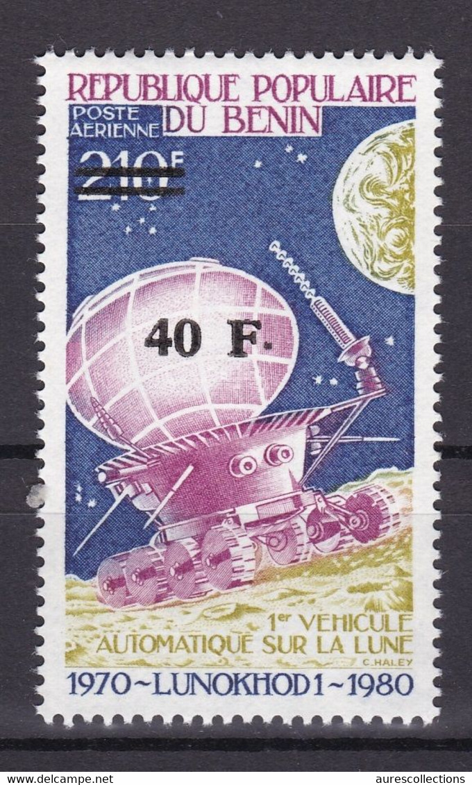 BENIN 1995 MICHEL 893 40F /210F Val. 70€ - LUNOKHOD VEHICULE LUNE MOON ESPACE SPACE- OVERPRINT SURCHARGE OVERPRINTED MNH - Bénin – Dahomey (1960-...)