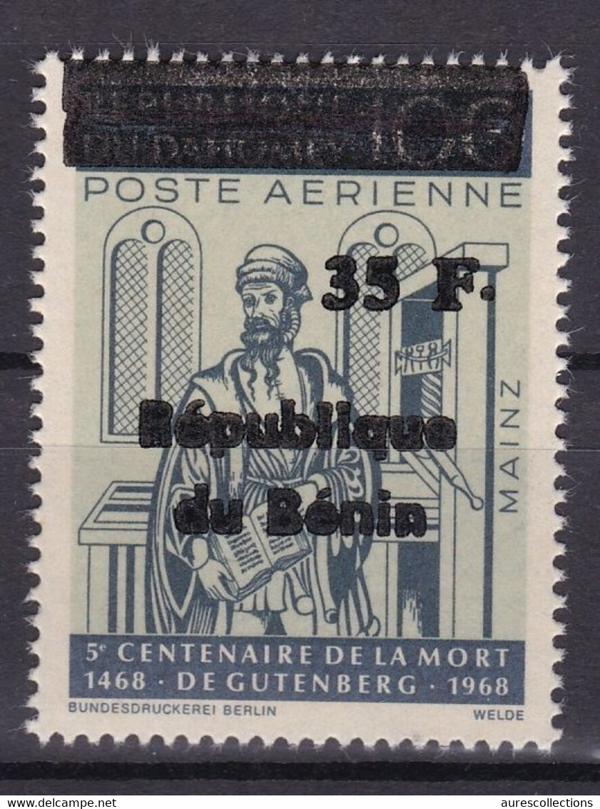 BENIN 1997 2000 MICHEL 1093 35F /100F Val. 60€ - GUTENBERG 5 CENTENAIRE CENTENARY  - OVERPRINT SURCHARGE OVERPRINTED MNH - Bénin – Dahomey (1960-...)