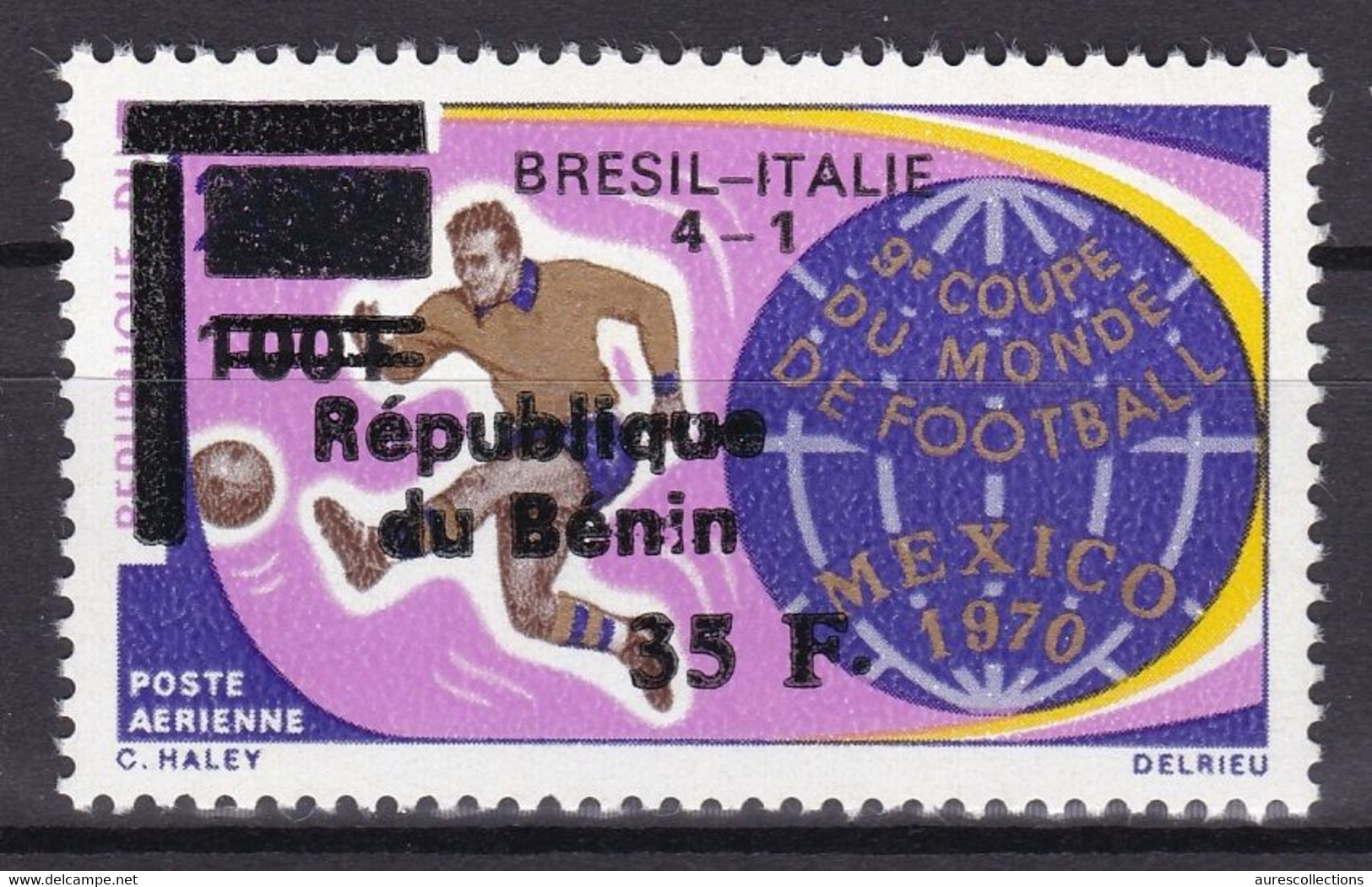 BENIN 1997 2000 MICHEL 1098 35F /100F/200F Val. 100€ FOOTBALL WORLD CUP 1970 MEXICO OVERPRINT SURCHARGE OVERPRINTED MNH - Bénin – Dahomey (1960-...)