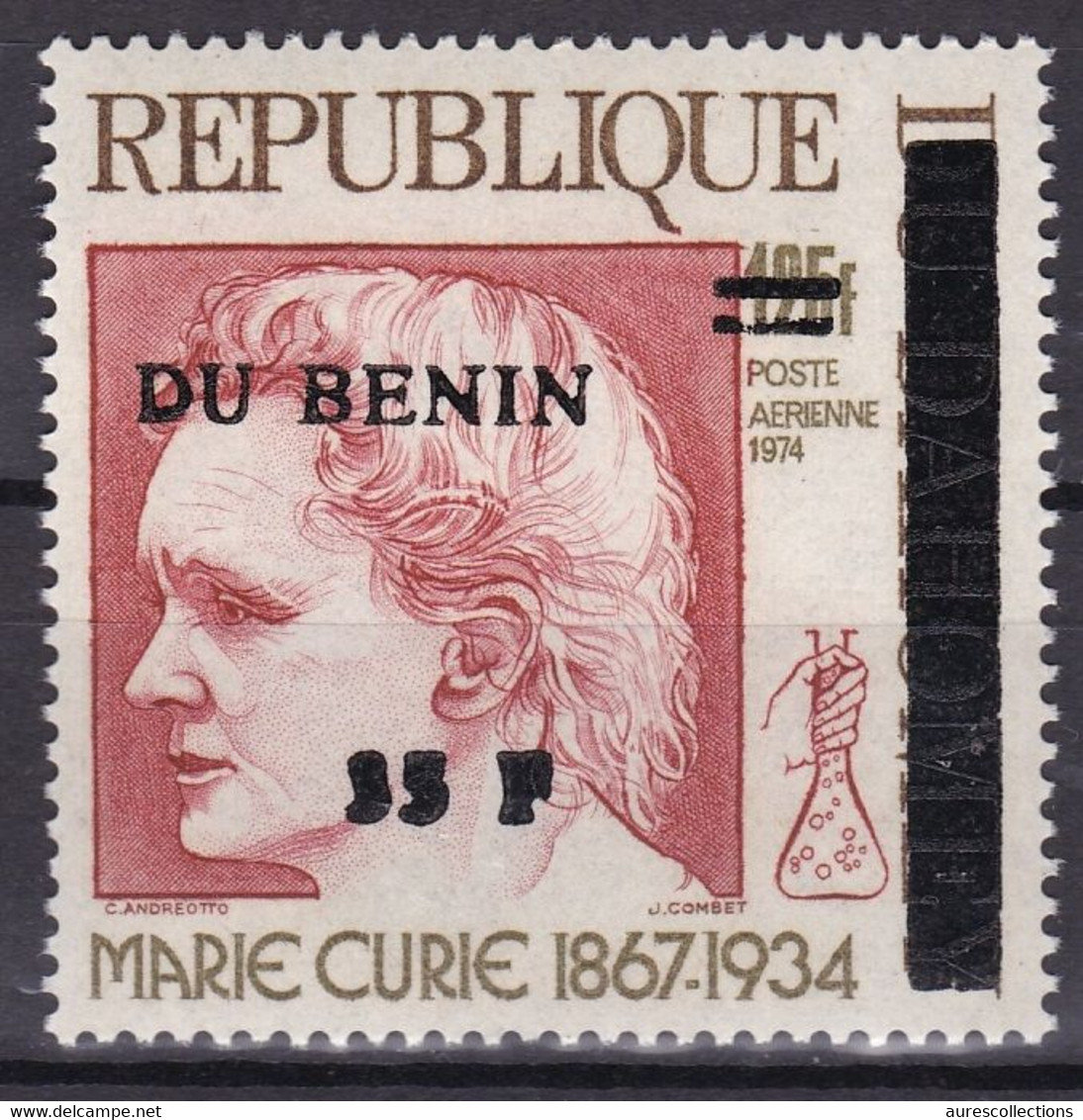 BENIN 1997 2000 MICHEL 1102 35F /125F Val. 100€ - MARIE CURIE - OVERPRINT SURCHARGE OVERPRINTED MNH - Bénin – Dahomey (1960-...)