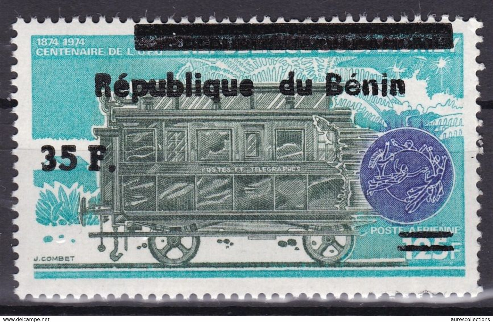 BENIN 1997 2000 MICHEL 1103 35F /125F Val. 100€ - CENTENAIRE UPU CENTENARY TRAINS - OVERPRINT SURCHARGE OVERPRINTED MNH - Bénin – Dahomey (1960-...)