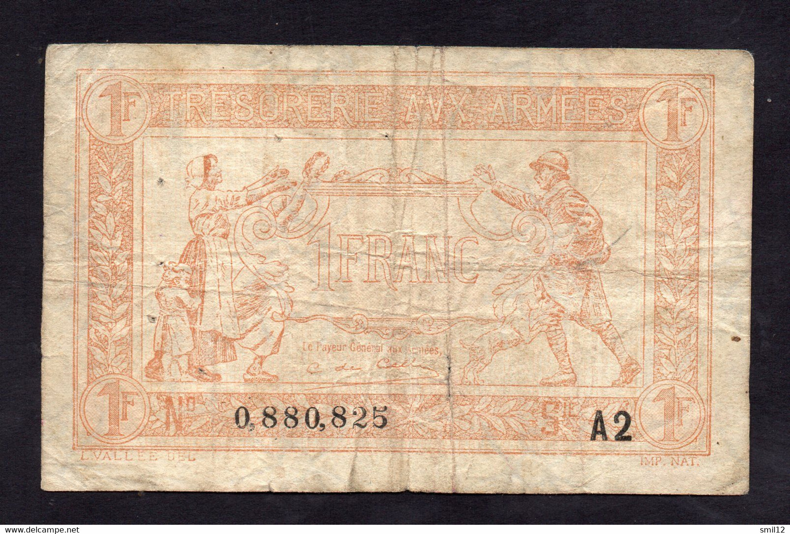 Trésorerie Aux Armées - 1 Franc - Lettre A2 - 1917-1919 Army Treasury