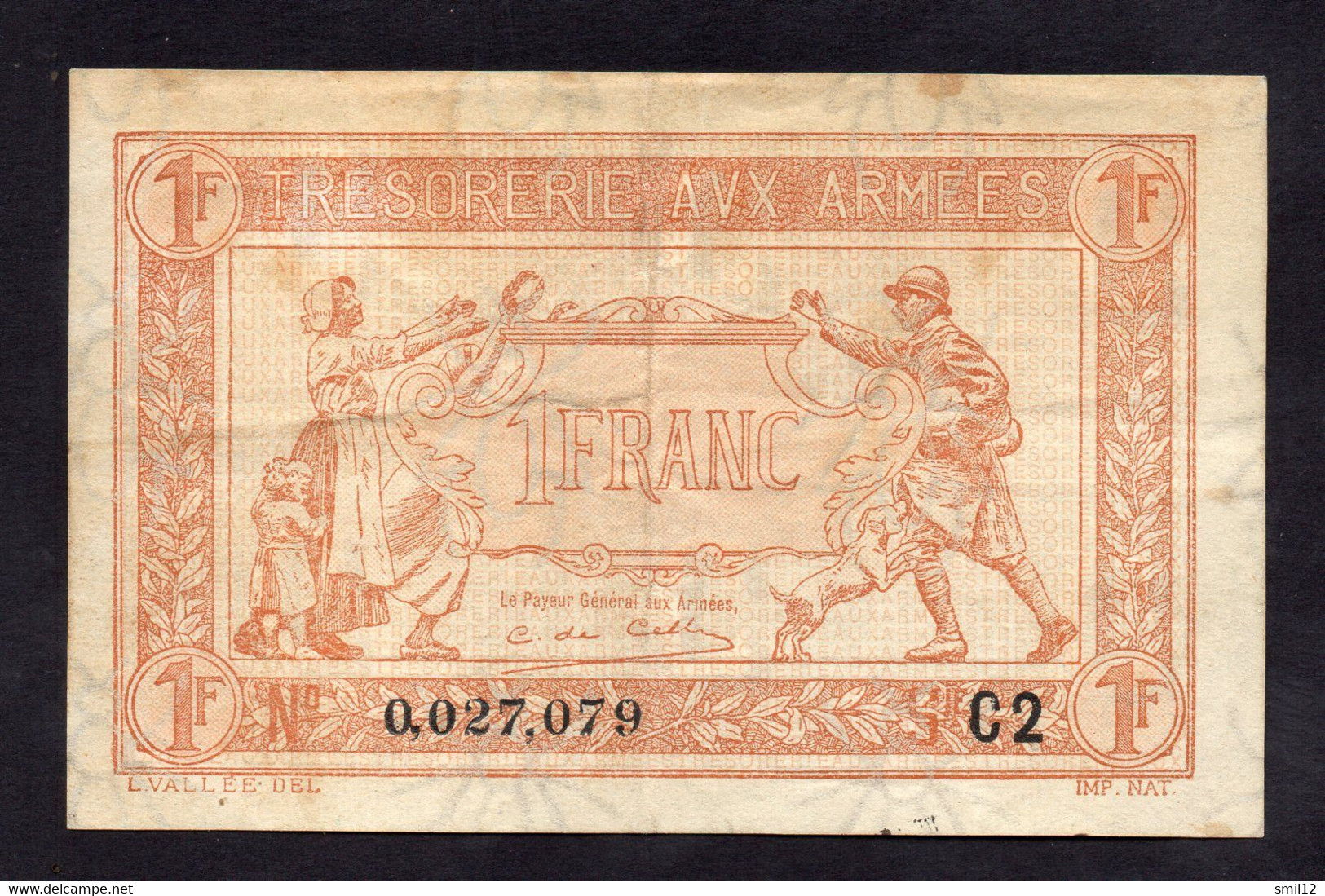 Trésorerie Aux Armées - 1 Franc - Lettre C2 - 1917-1919 Army Treasury