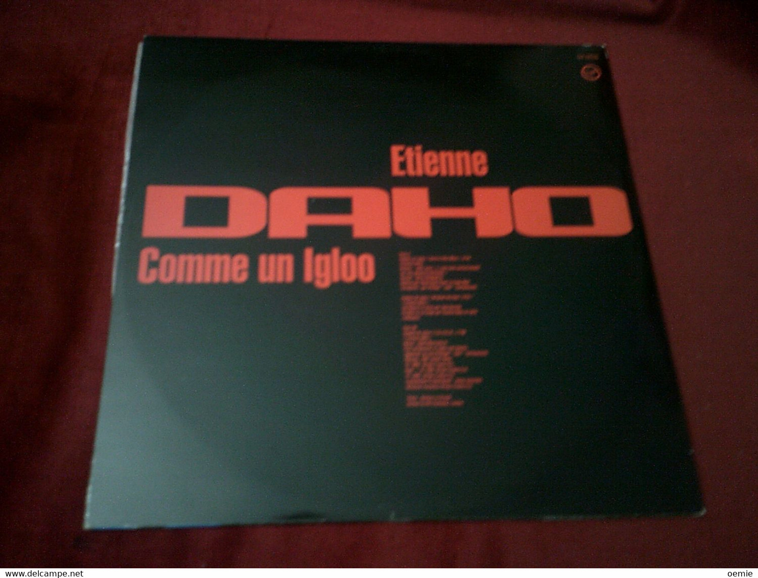 ETIENNE  DAHO   °  COMME UN IGLOO - 45 T - Maxi-Single