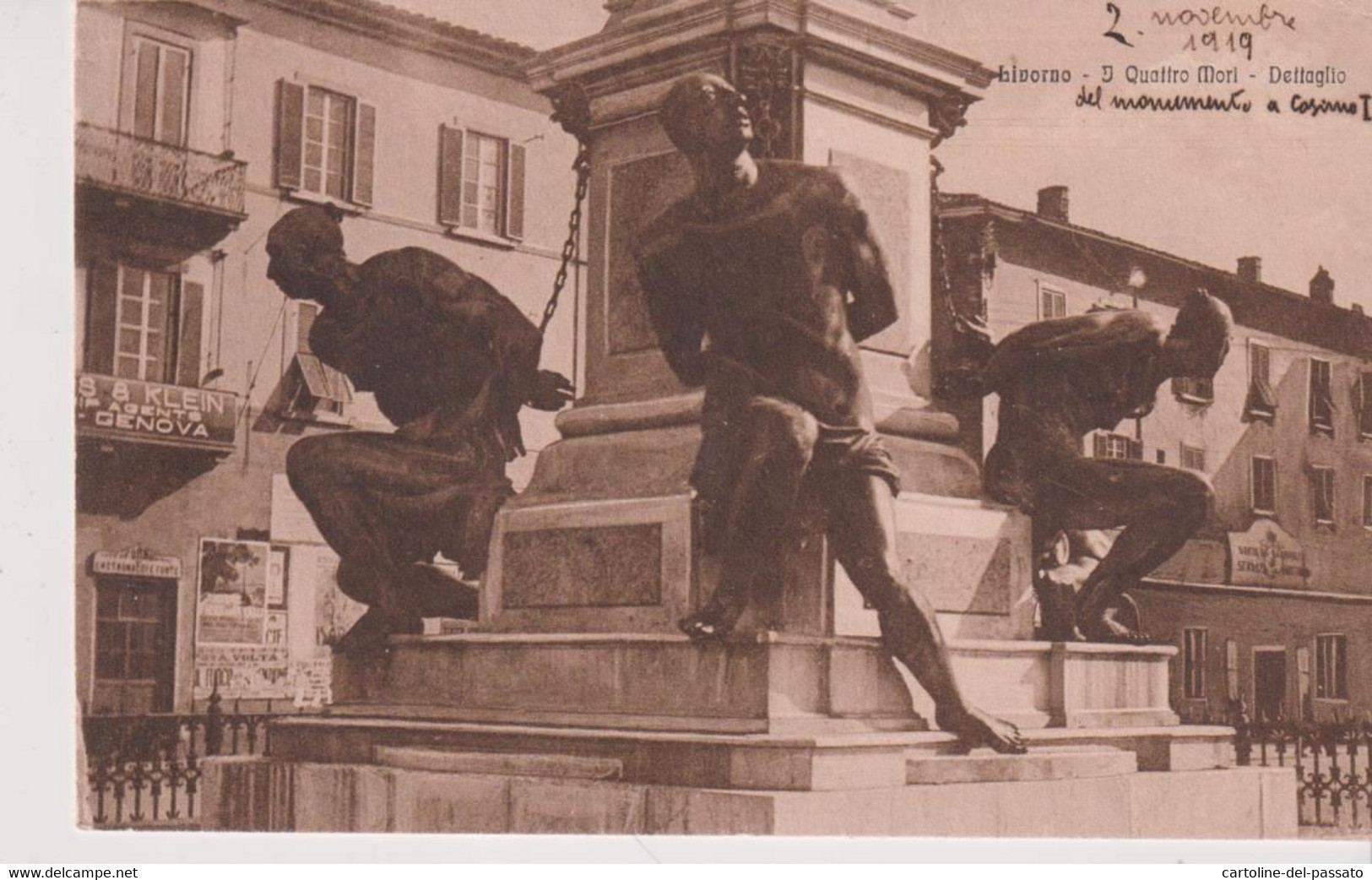LIVORNO I QUATTRO MORI  DETTAGLIO NO VG 1919 - Livorno