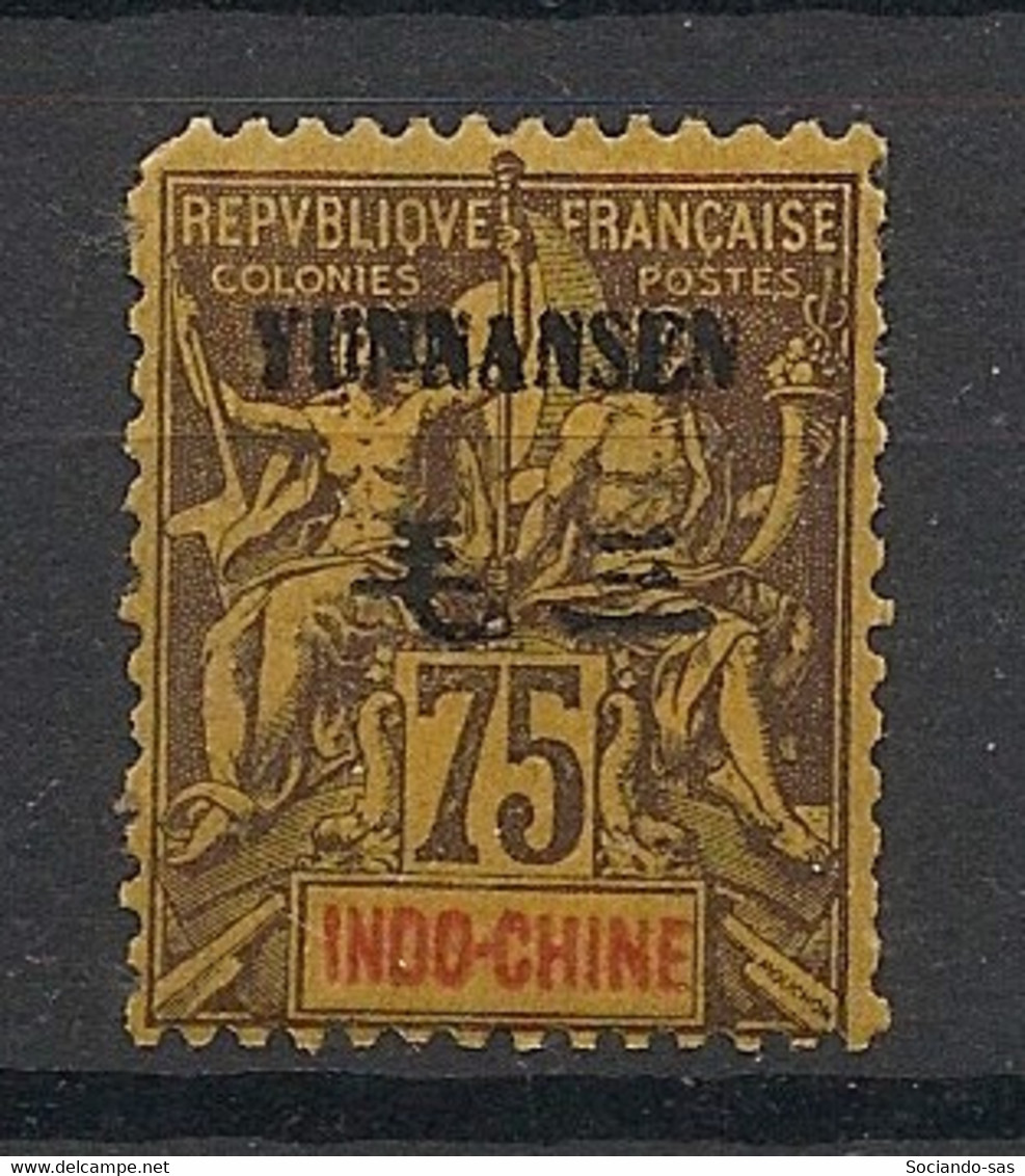 YUNNAN-FOU - 1903-04 - N°Yv. 13 - Type Groupe 75c Violet Sur Jaune - Neuf * / MH - Nuevos