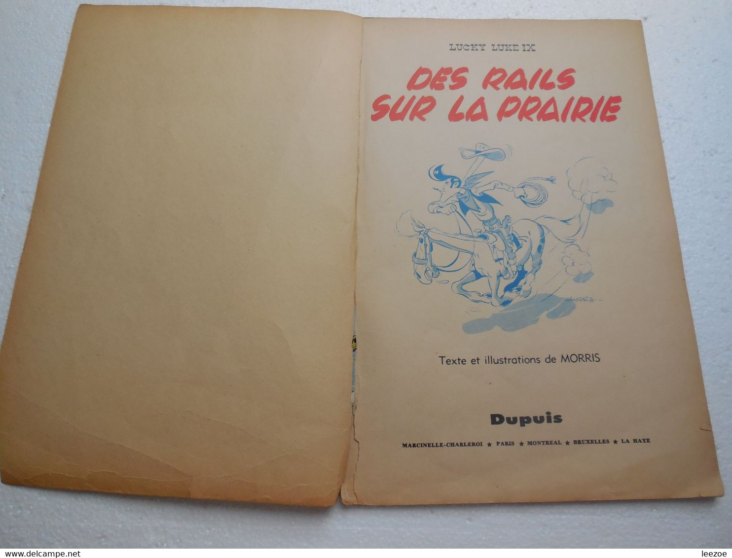 BD Lucky Luke Des Rails Sur La Prairie Une BD De René Goscinny Et Morris  Chez Dupuis .CO..PIN070. - Lucky Luke