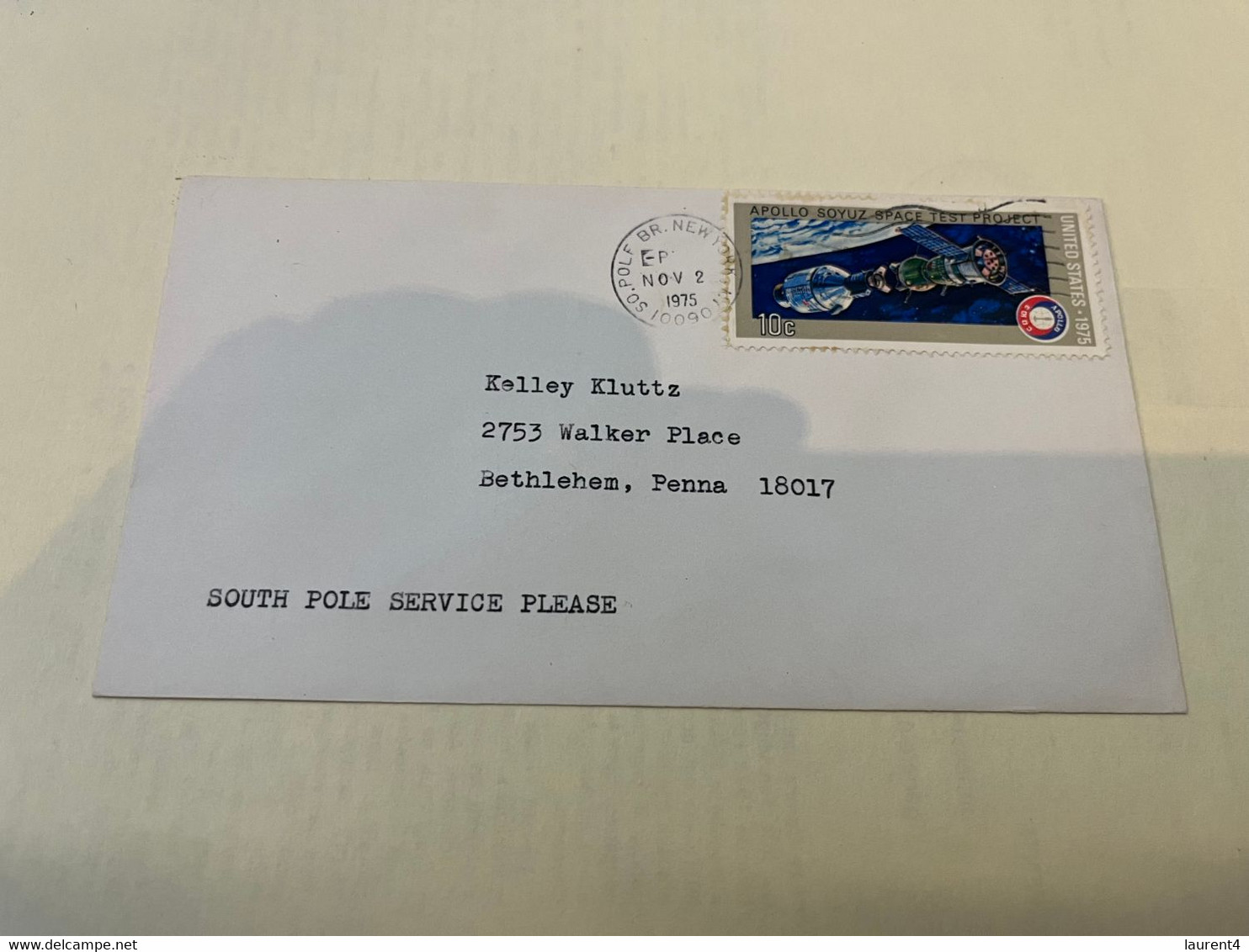 (2 J 37) USA - Letter - South Pole Service - Space - Dated South Pole 1975 - North  America