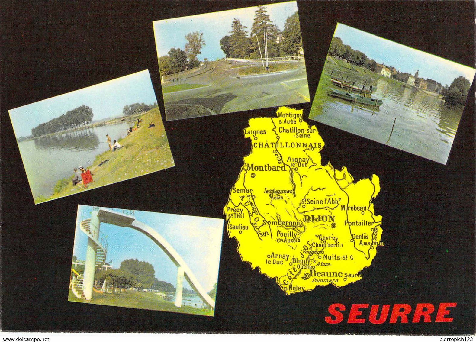 21 - Seurre - Carte Géographique - Multivues - Other & Unclassified