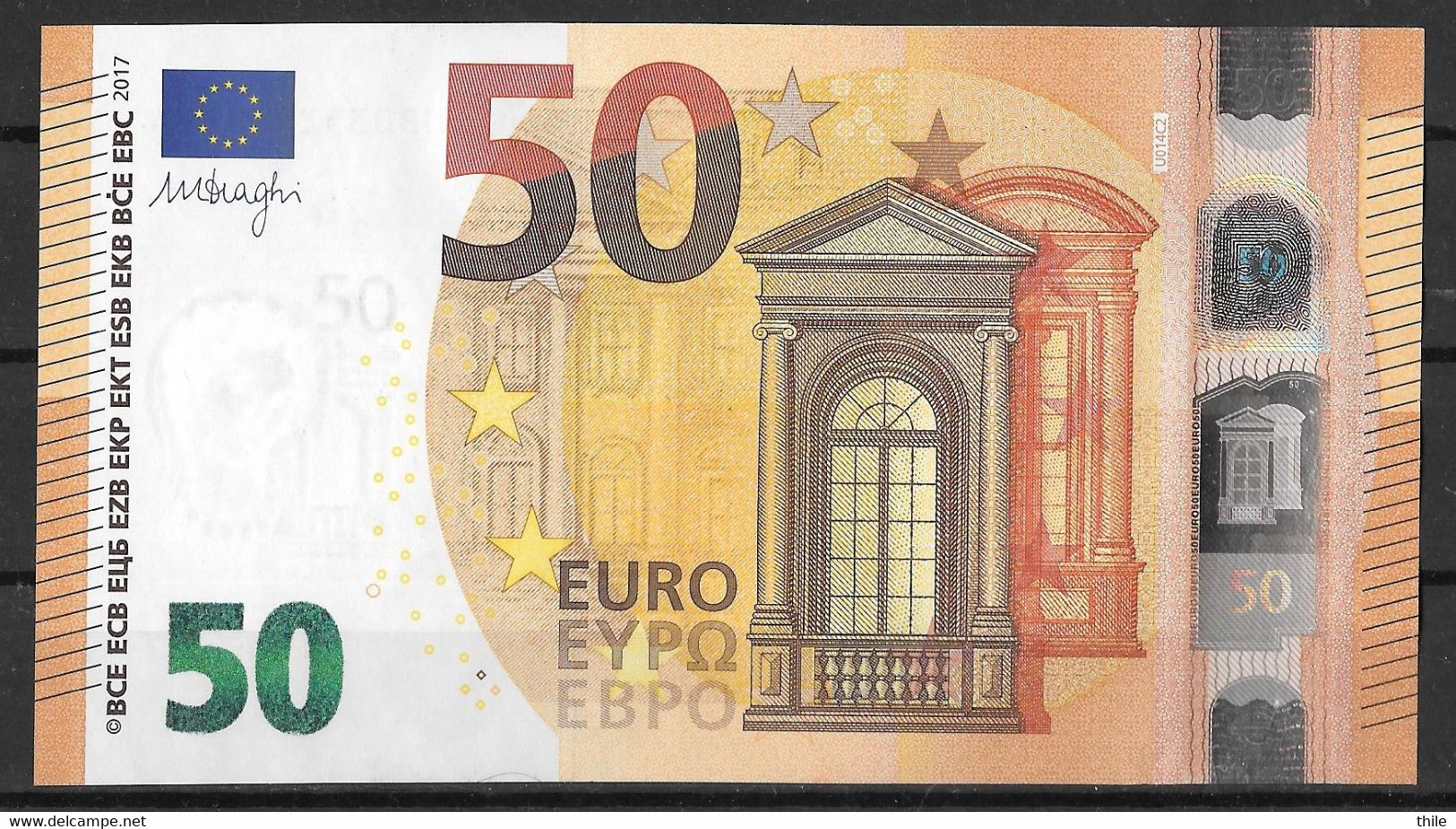 FRANCE - 50 € - UB - U014 C2 - UNC - Draghi - 50 Euro