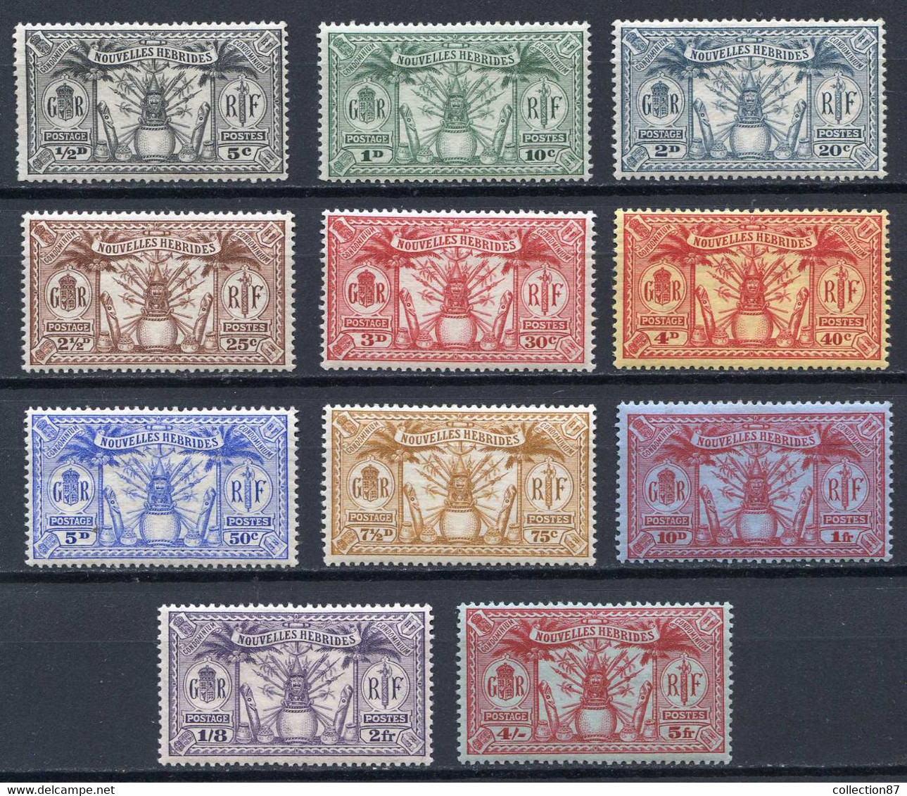 NOUVELLES HEBRIDES - N° 80 à 90 ⭐ 11 Valeurs Neuf Ch INFIME - MH ⭐ Cat 32.50 € -- NEW HEBRIDES - Unused Stamps