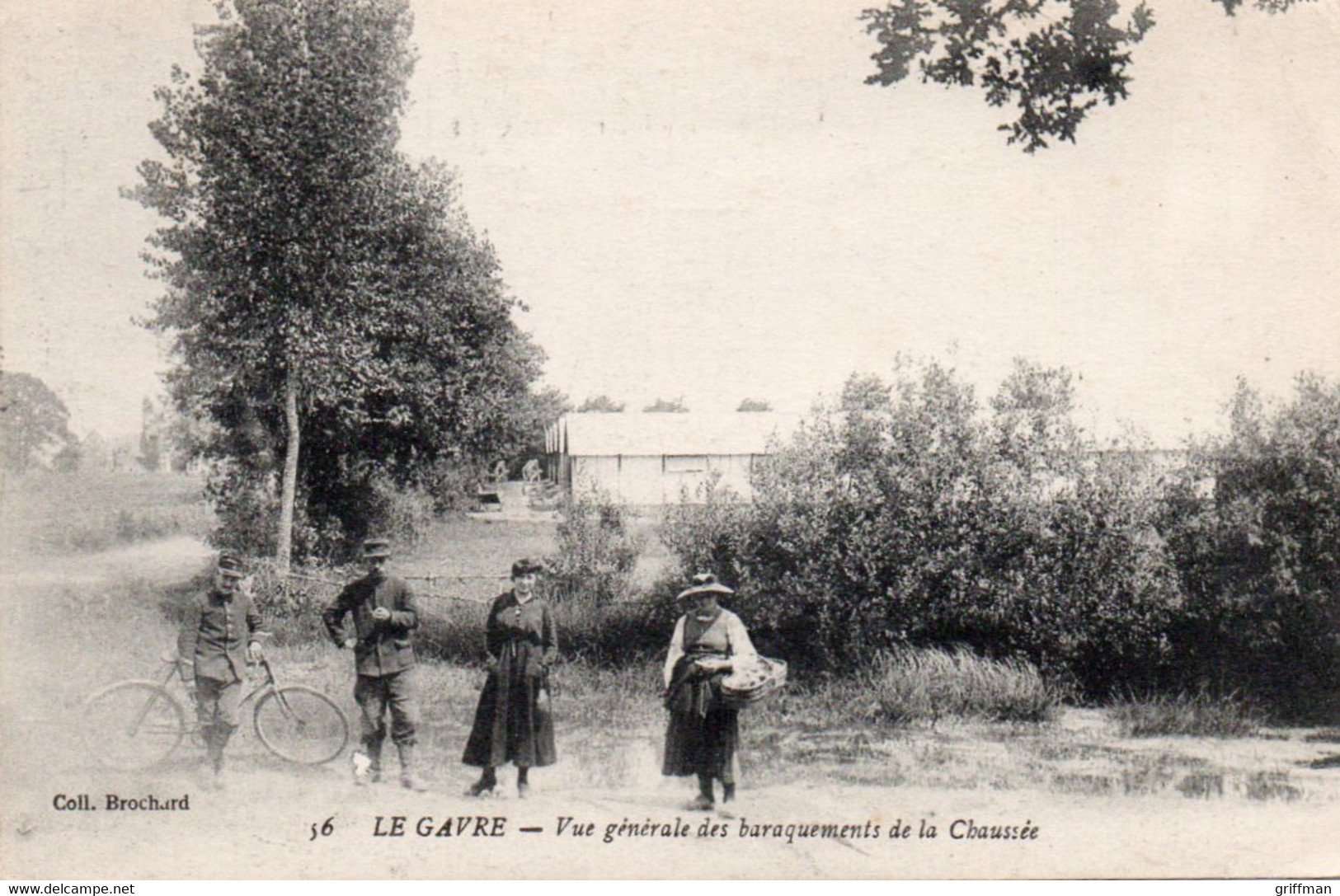 LE GAVRE VUE GENERALE DES BARAQUEMENTS DE LA CHAUSSEE 1917 TBE - Le Gavre