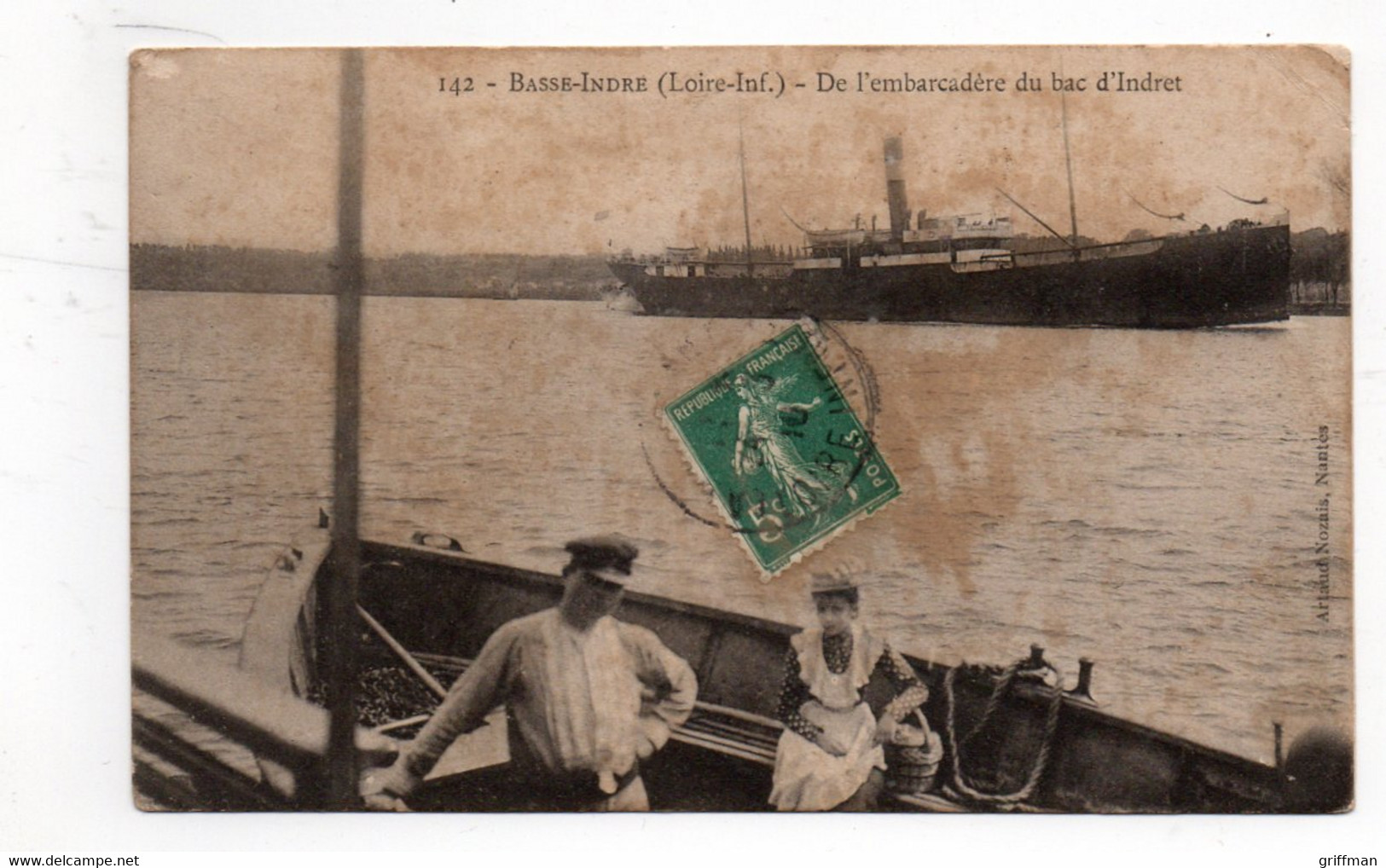 BASSE INDRE DE L'EMBARCADERE DU LAC D'INDRET 1910 - Basse-Indre