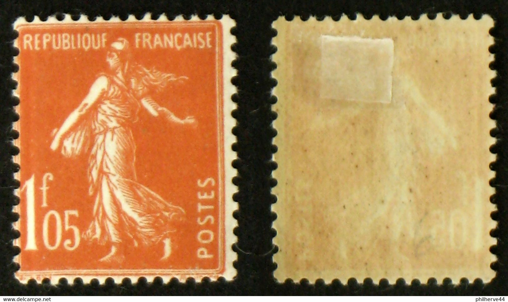 N° 195 SEMEUSE 1,05 F Neuf N* TB Cote 11€ - 1906-38 Semeuse Camée