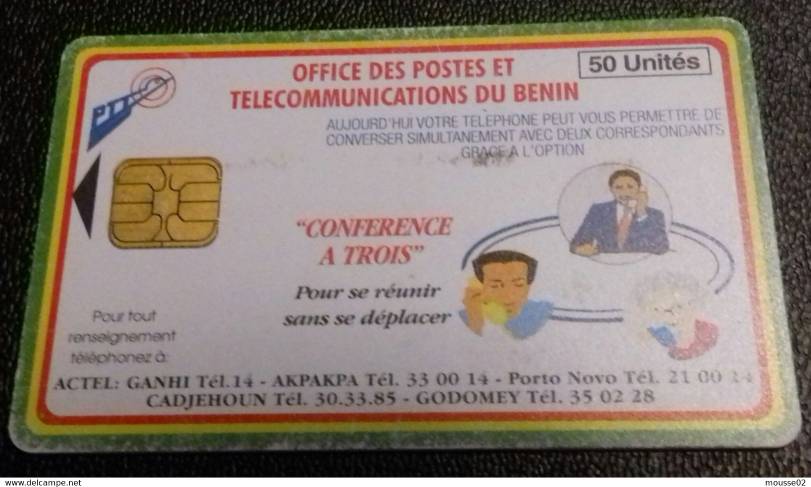 TELECARTE  BEN-31 - 3-Party - CONFERENCE A TROIS  Rev. B - - Benin