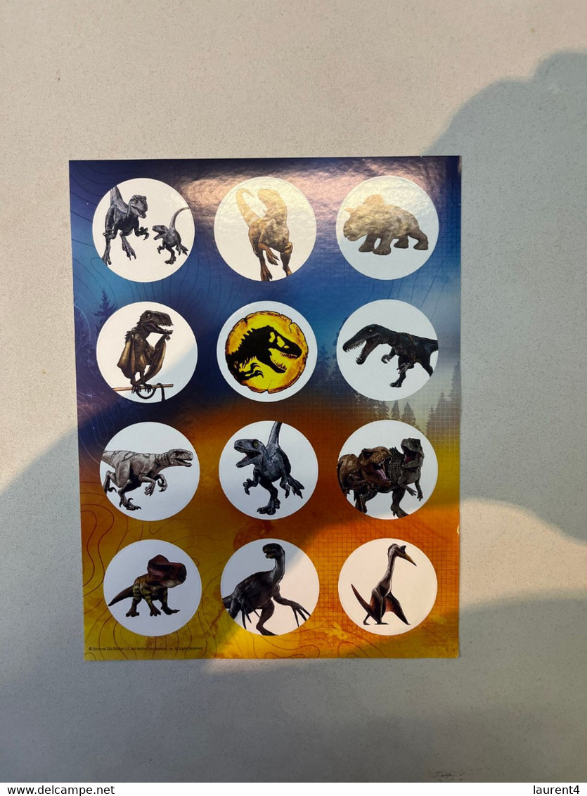 (folder 4-9-2022) Movie - Jurassic World - Dominion Folder (+ 1 Cover) + 12 Stickers - Presentation Packs