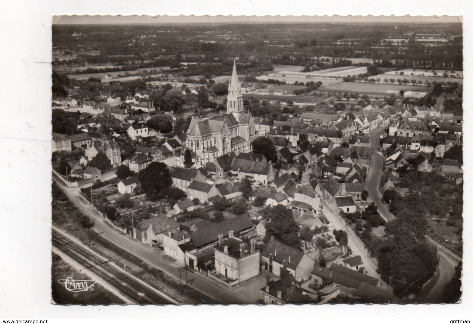 TIERCE VUE GENERALE AERIENNE 1954 CPSM GM TBE - Tierce