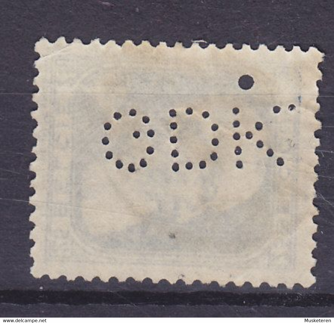 Belgium Perfin Perforé Lochung 'GDK. (Hole)' 1905 Mi. 73, 25c. Leopold II. Stamp ANVERS Cds. (2 Scans) - 1909-34