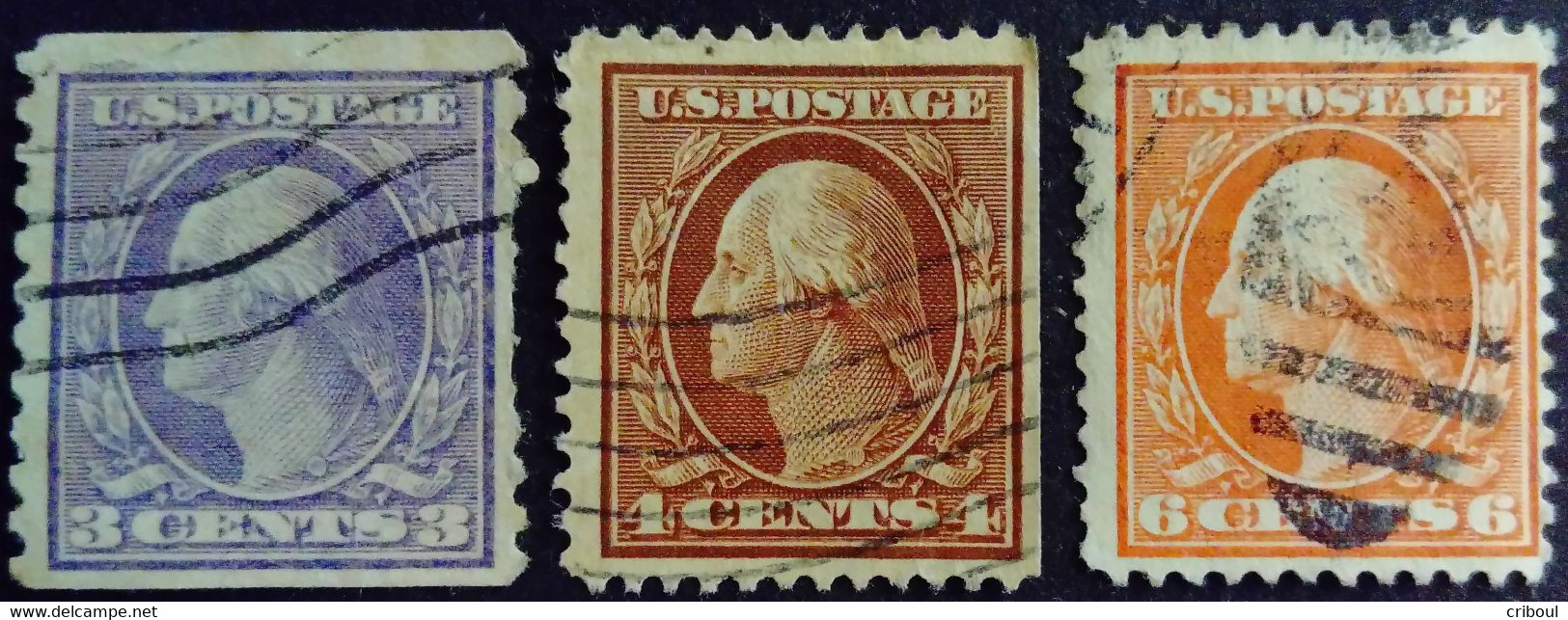 Etats Unis USA 1908 Washington Yvert 169L Dent.10 Perf.10 - 170 Dent.12 Perf.12 - 172 Dent.12 Perf.12 O Used - George Washington