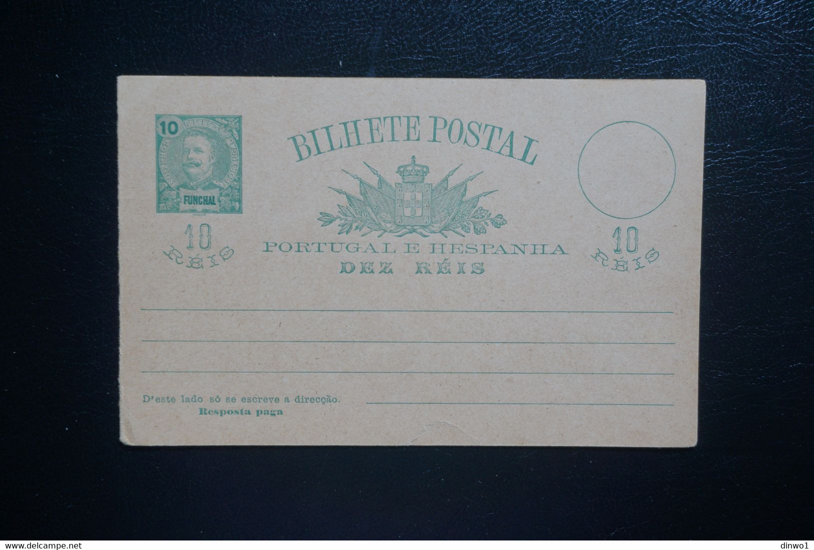 (T1) Portugal - Funchal Postal Stationery Of 10 R - Funchal