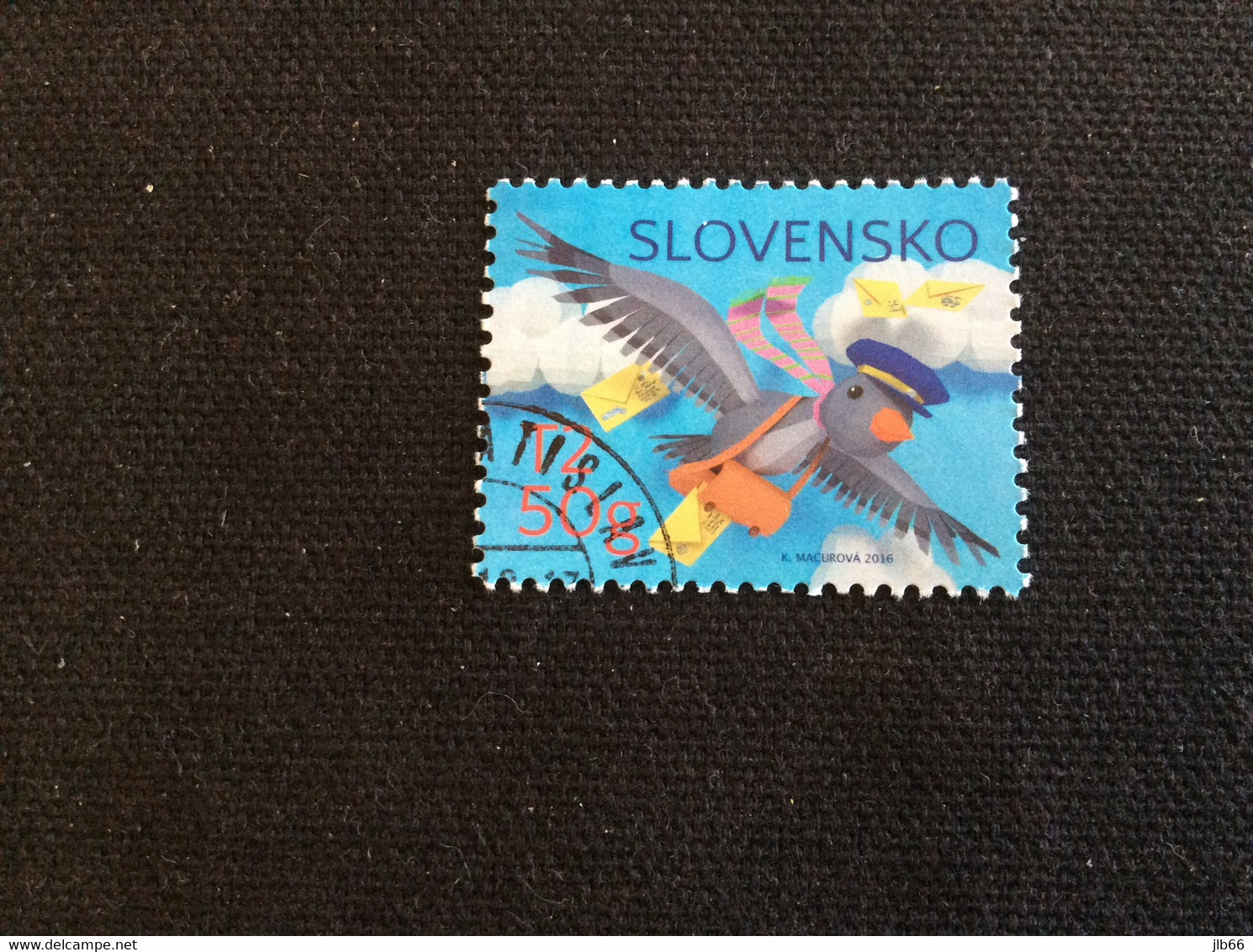 Slovaquie 2016 Oblitéré Yvert 691 Philatélie Jeunesse Pigeon Voyageur Facteur - Used Stamps