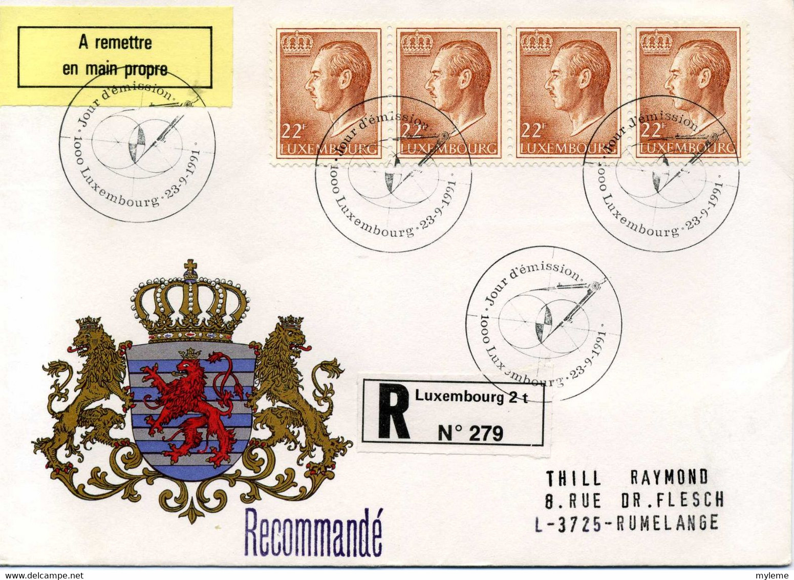 Z25-2 Luxembourg  Recommandé  N° 1231  En Parfait état . A Saisir !!! - Cartas & Documentos