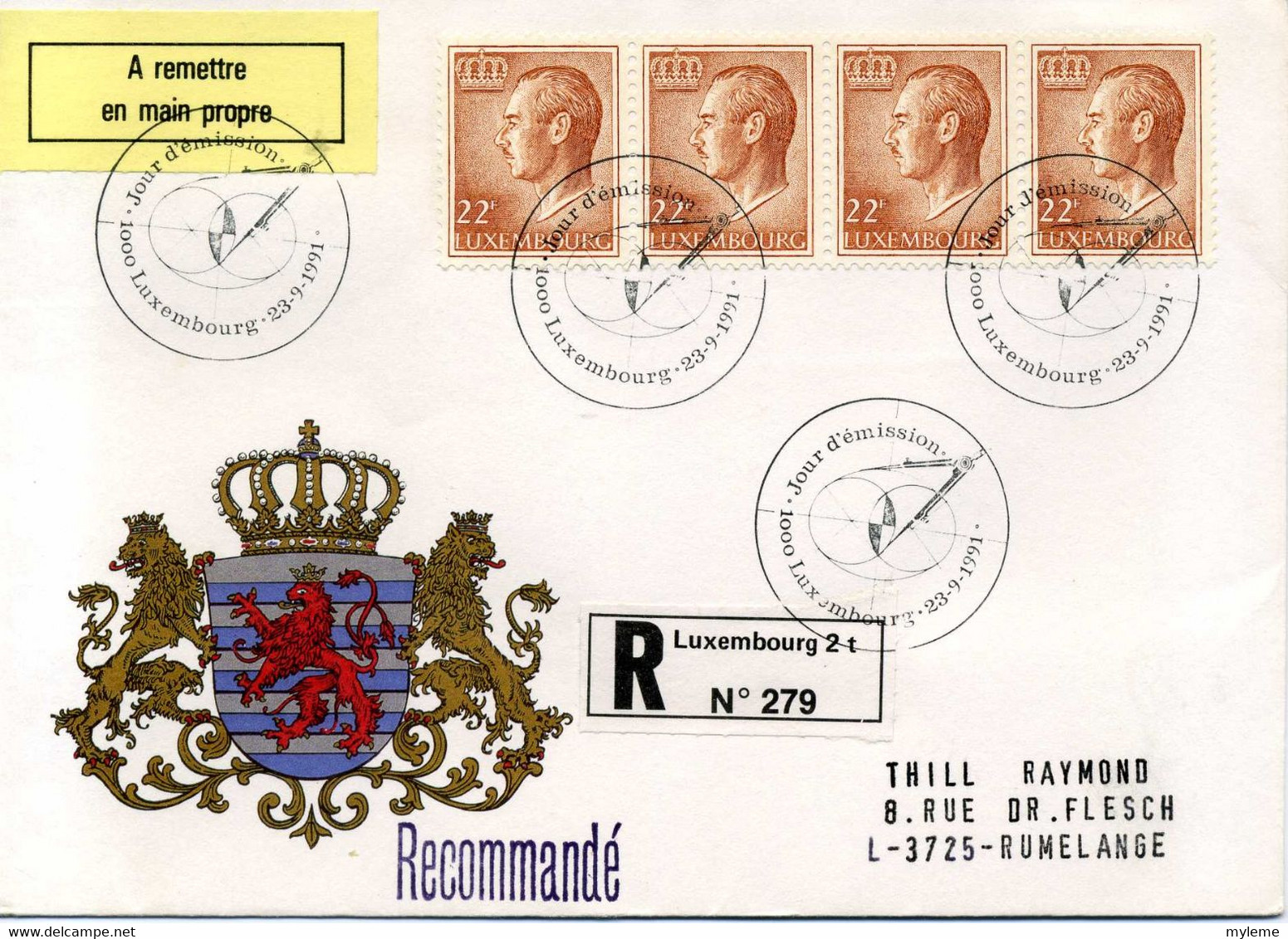 Z25-2 Luxembourg  Recommandé  N° 1231  En Parfait état . A Saisir !!! - Storia Postale