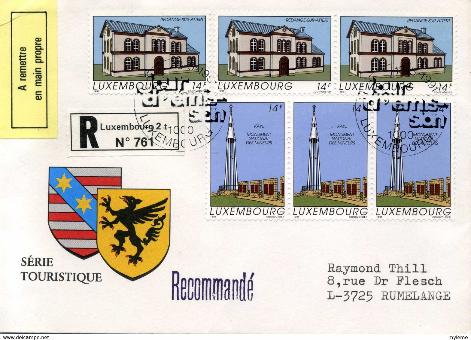 Z25-2 Luxembourg  Recommandé  N° 1223 + 1224  En Parfait état . A Saisir !!! - Storia Postale