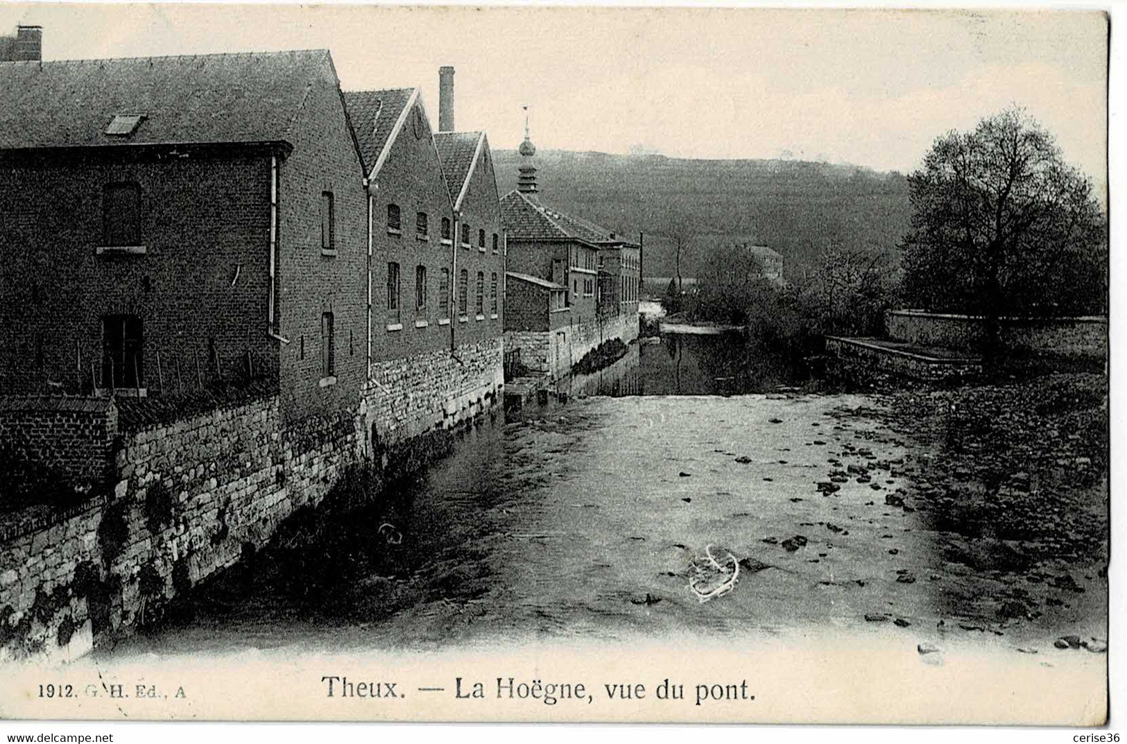 Theux La Hoëgne Vue Du Pont Circulée En 1907 - Theux