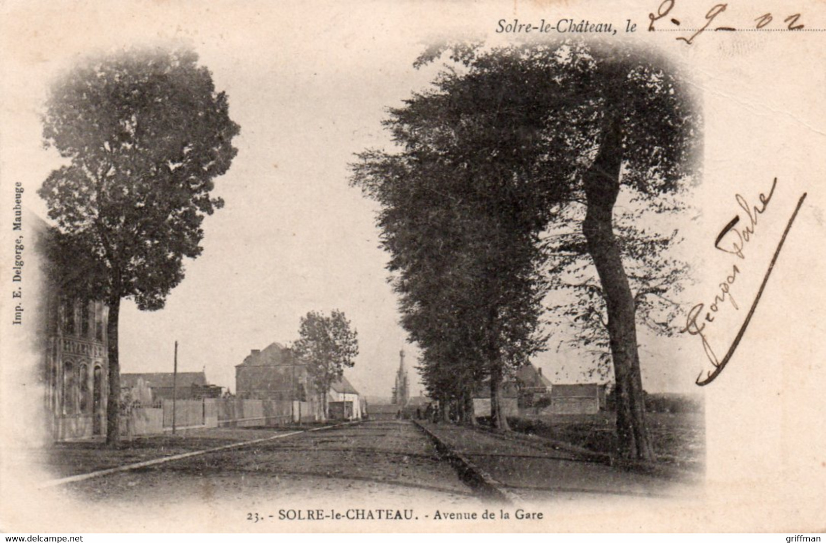 SOLRE LE CHATEAU AVENUE DE LA GARE PRECURSEUR 1902 TBE - Solre Le Chateau
