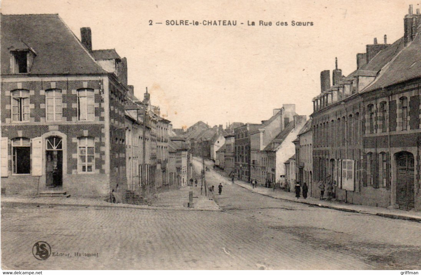 SOLRE LE CHATEAU LA RUE DES SOEURS 1922 TBE - Solre Le Chateau