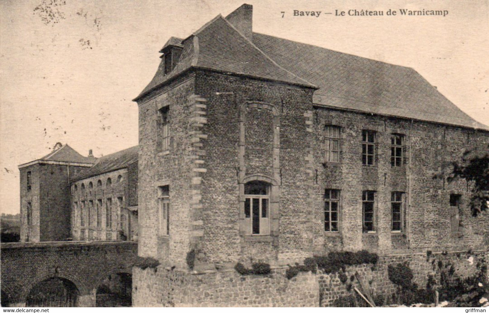 BAVAY LE CHATEAU DE WARNICAMP 1924 TBE - Bavay