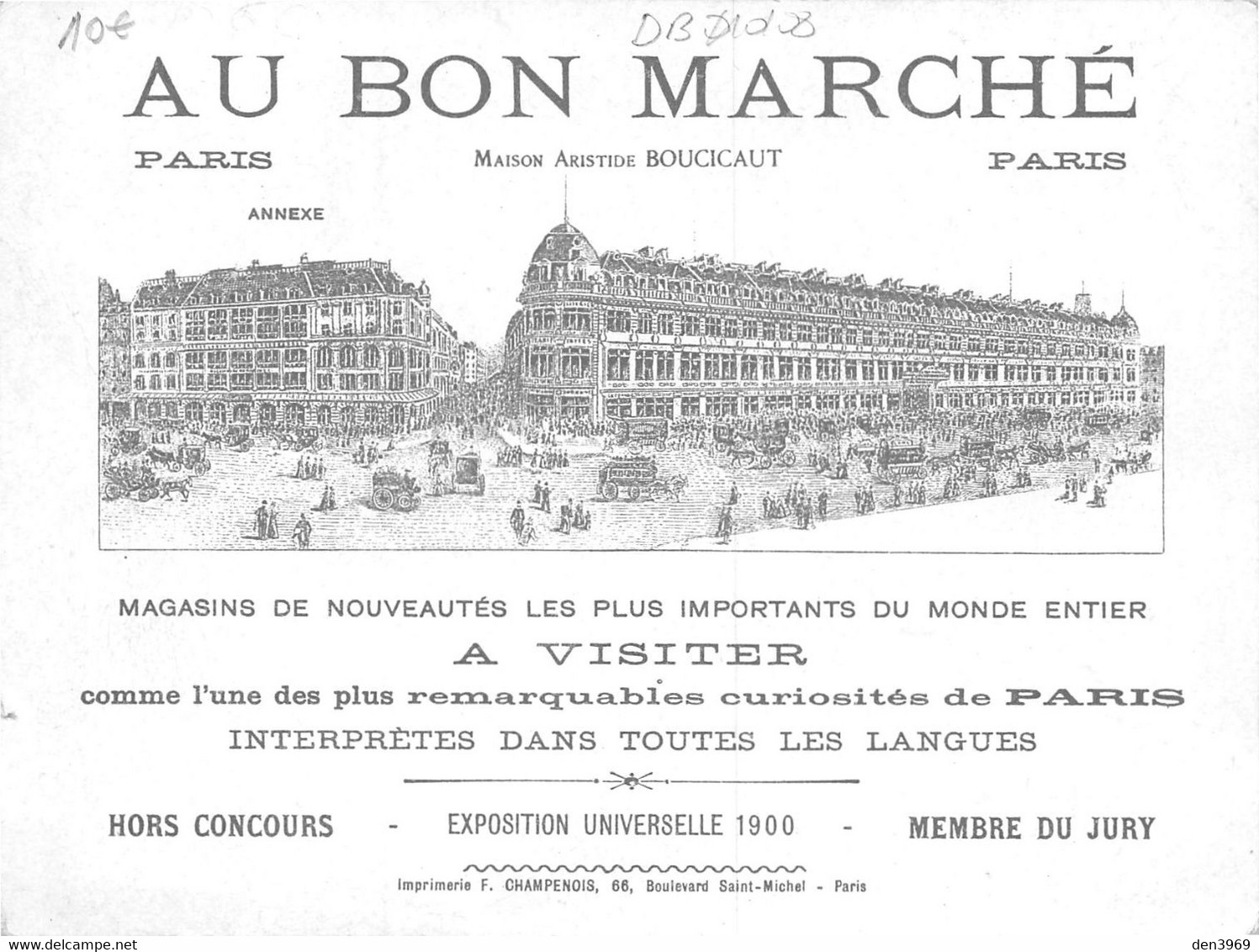 Benjamin RABIER - Chromo / Image Au Bon Marché - Le Chien Savant N'6 - Rabier, B.