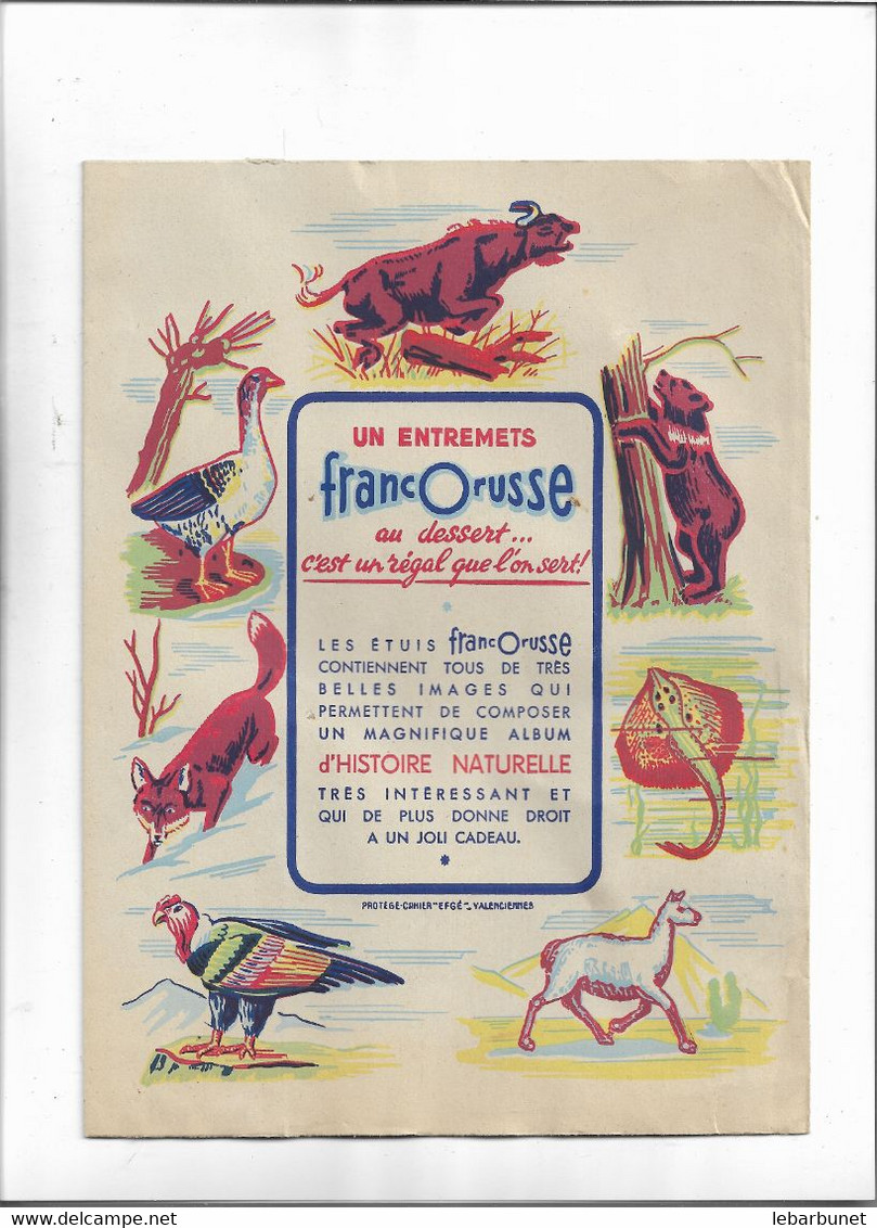 Protège Cahier Ancien Entremets Franco-Russe - E