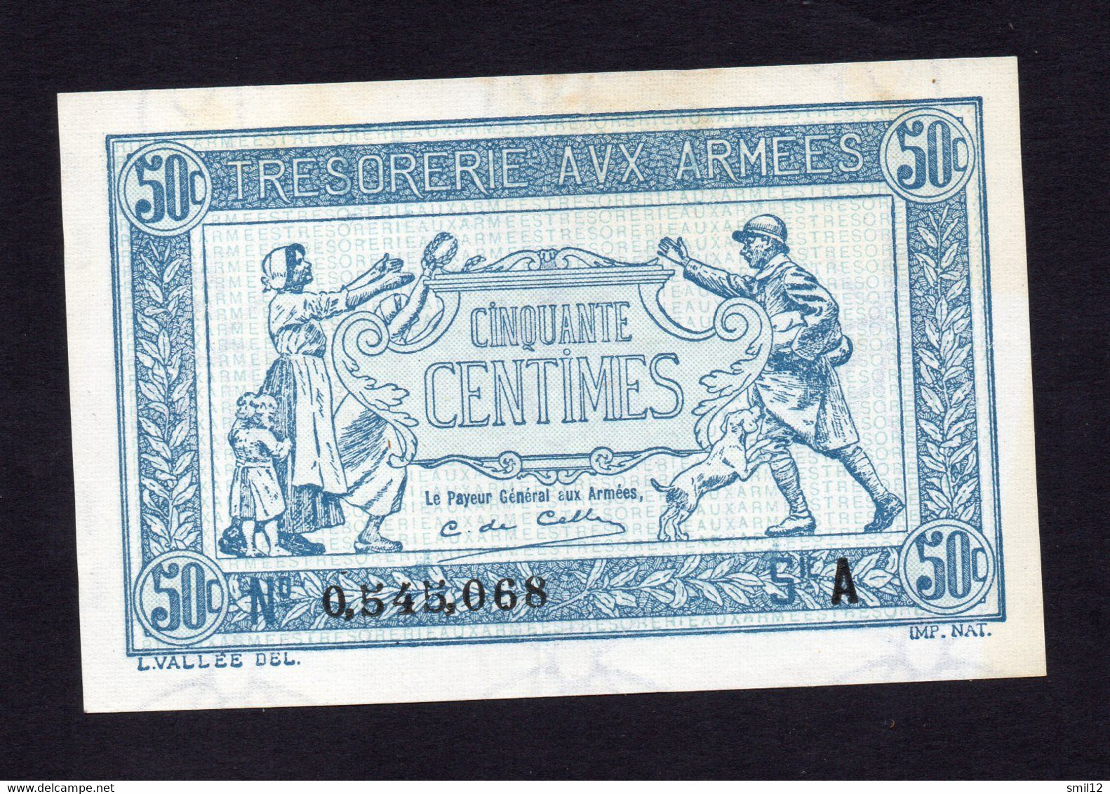 Trésorerie Aux Armées - 50 Centimes - Lettre A - Neuf - 1917-1919 Armeekasse