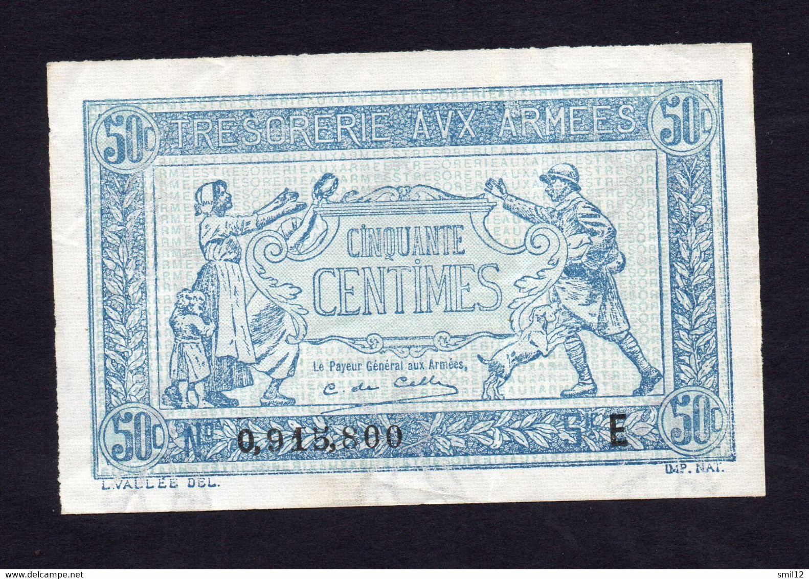 Trésorerie Aux Armées - 50 Centimes - Lettre E - Sup++ - 1917-1919 Armeekasse