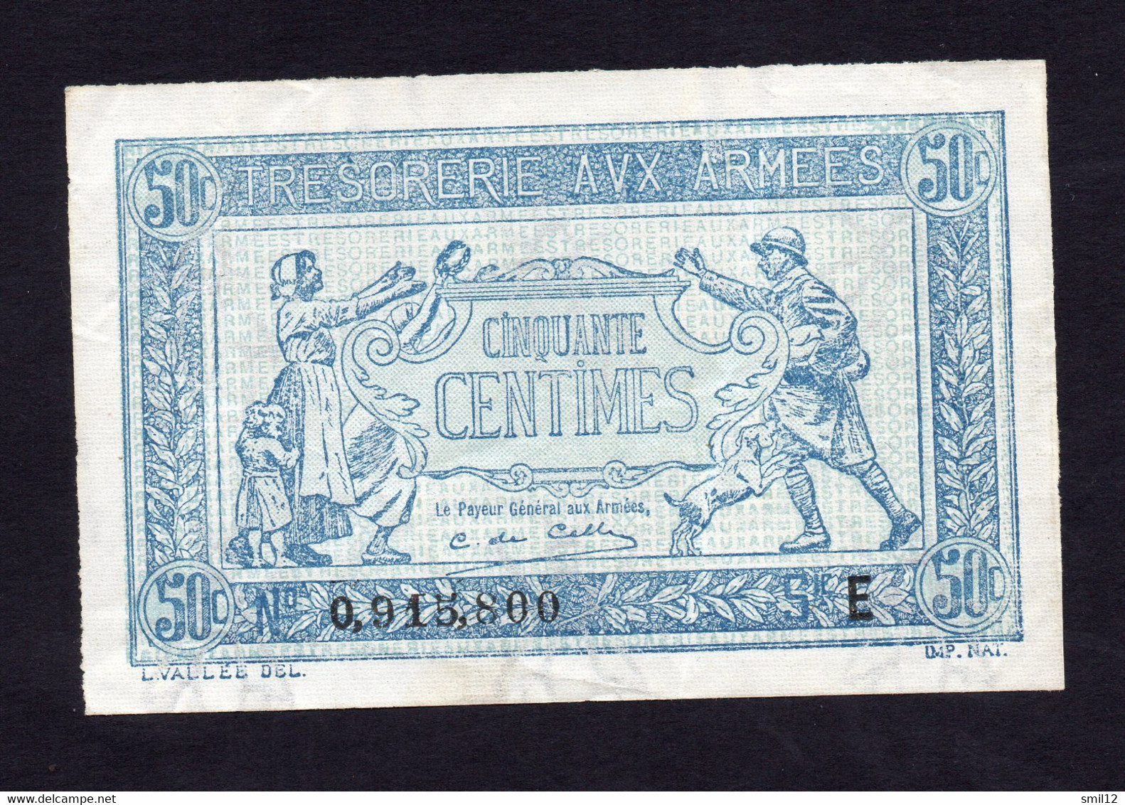 Trésorerie Aux Armées - 50 Centimes - Lettre E - Sup++ - 1917-1919 Army Treasury