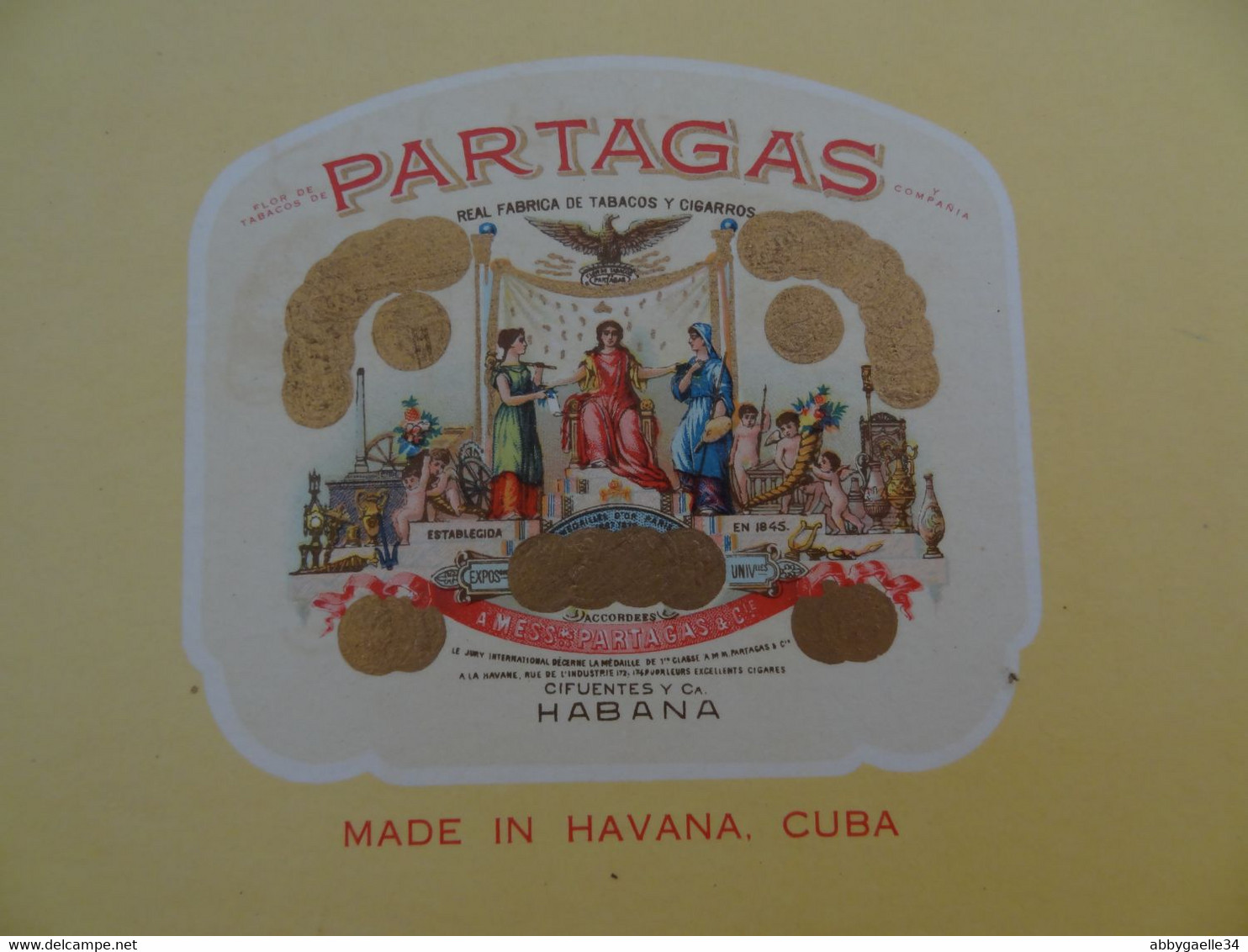 * Lot De 4 Boîtes De Tabac Vides Bois * Partagas Flor De Tabacos, Quintero Y Hno, Cienfuegos, Delfuma Havane Cuba (lot 1 - Boites à Tabac Vides