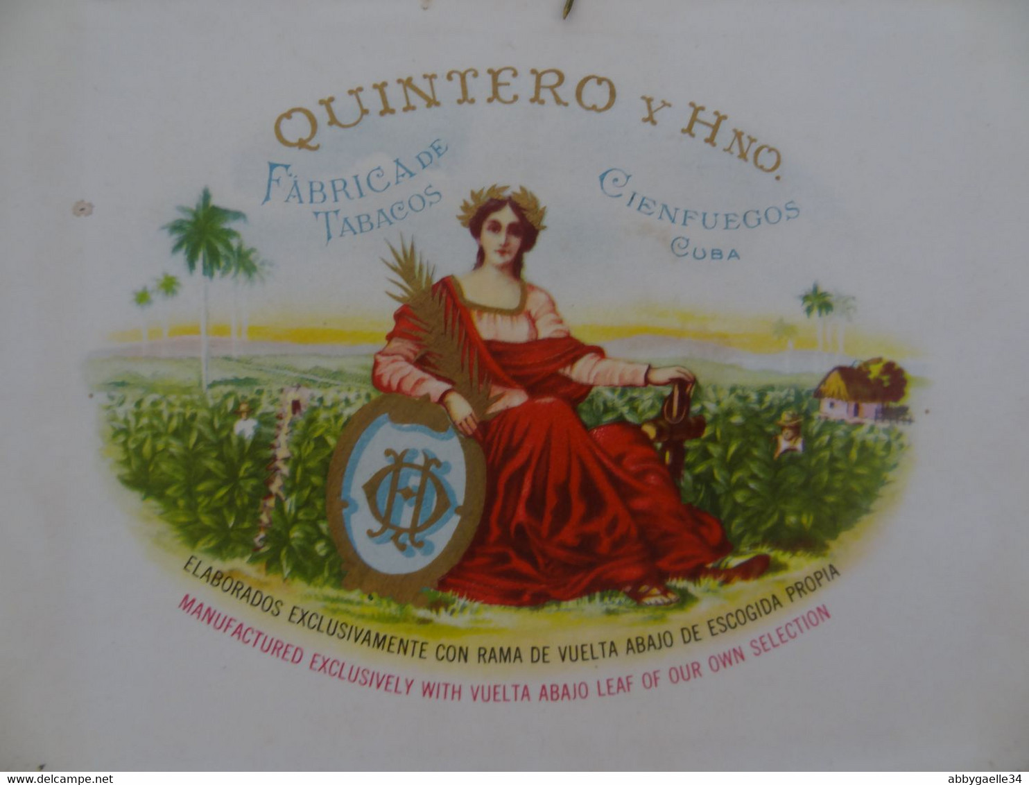 * Lot de 4 boîtes de tabac vides bois * Partagas Flor de Tabacos, Quintero y Hno, Cienfuegos, Delfuma Havane Cuba (lot 1