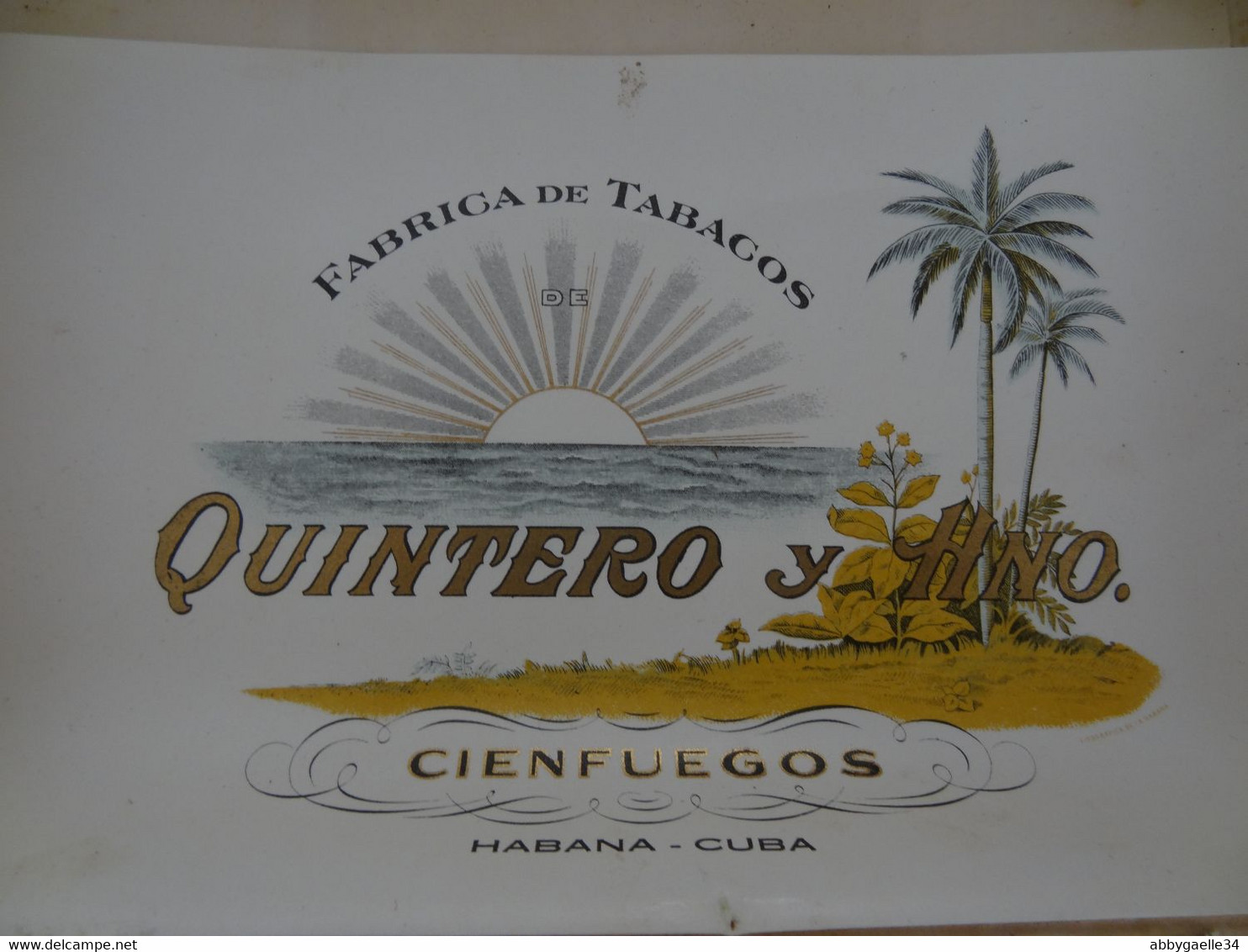 * Lot de 4 boîtes de tabac vides bois * Partagas Flor de Tabacos, Quintero y Hno, Cienfuegos, Delfuma Havane Cuba (lot 1