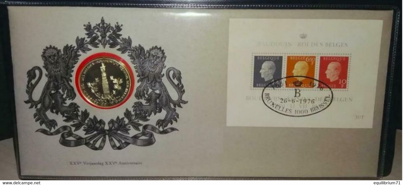 Numisletter 1976 - 25ème Anniversaire De L'accesion Au Trône De Sa Majesté Le Roi Baudouin + Certificat - Numisletters