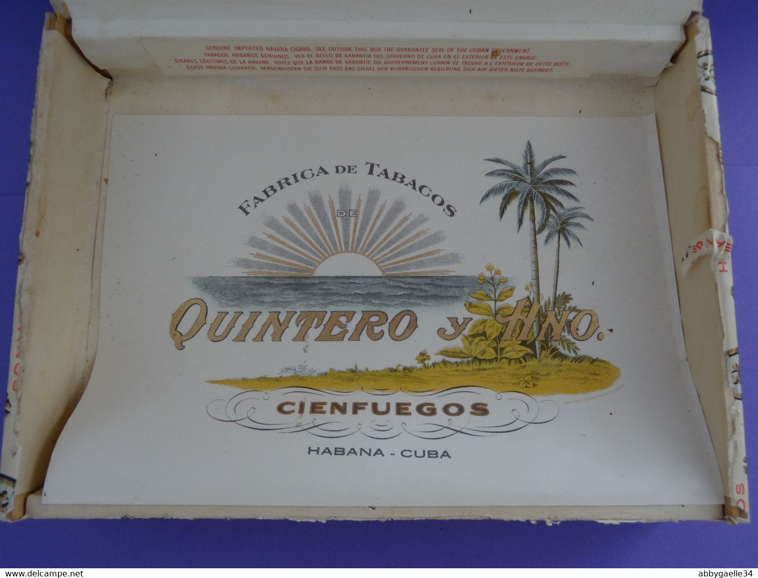 * Lot De 2 Boîtes De Tabac Vides Bois * Partagas Flor De Tabacos, Quintero Y Hno, Cienfuegos, Cuba Havane Habana (lot 3) - Cajas Para Tabaco (vacios)